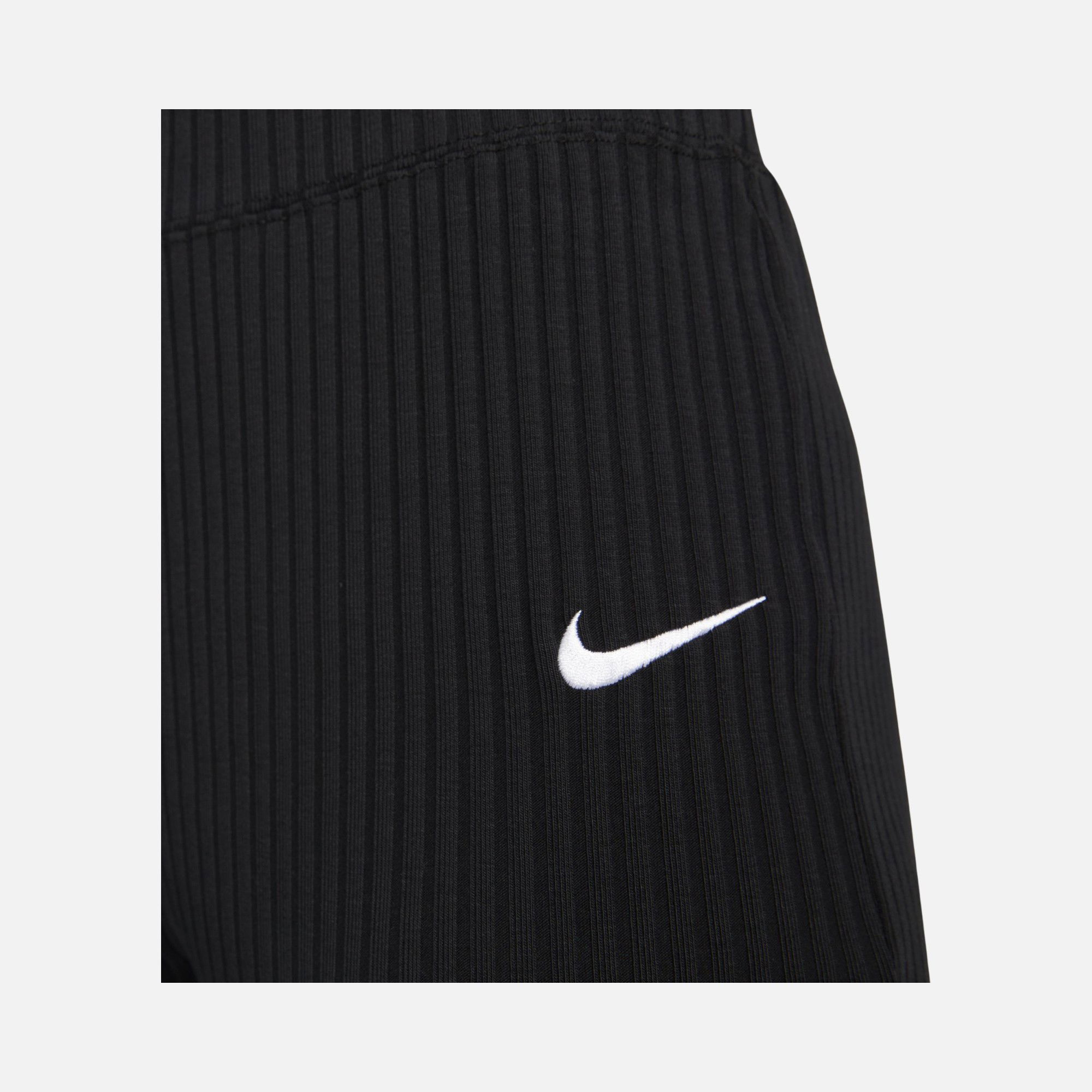 Nike Sportswear High-Waisted Wide Leg Ribbed Kadın Eşofman Altı