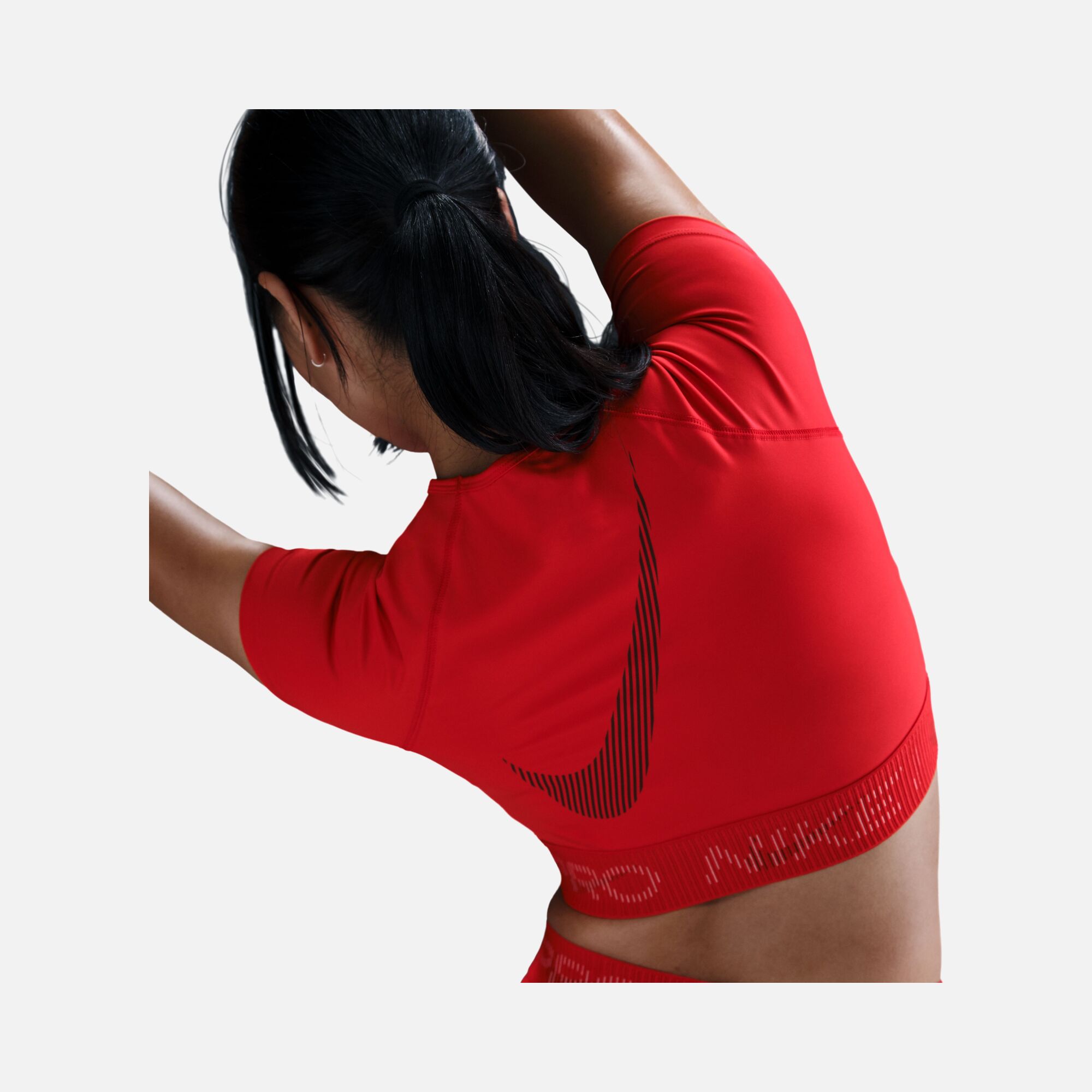 Nike Pro Dri-Fit Swoosh Graphic Cropped Training Short-Sleeve Kadın Tişört