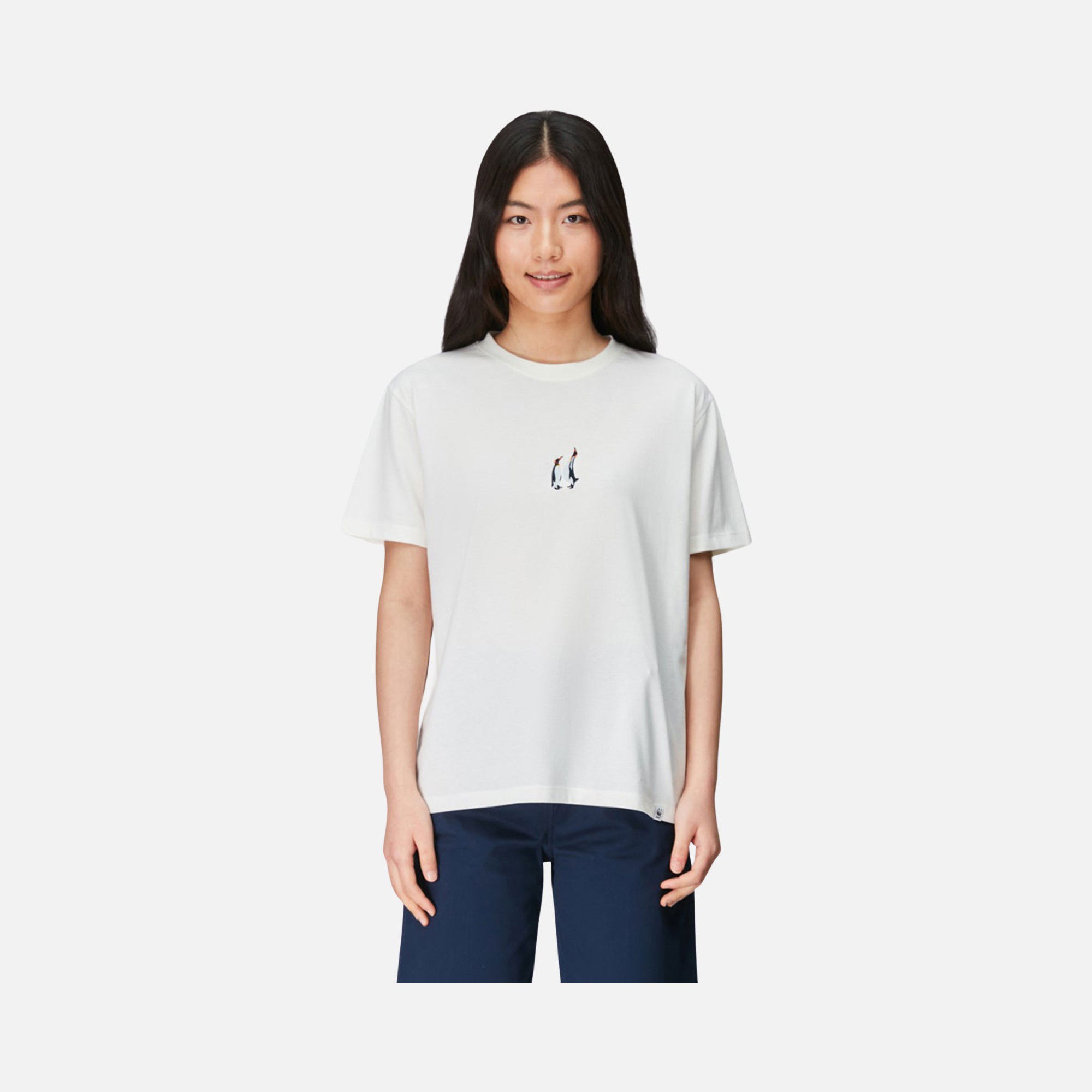 WWF Sportswear İmparator Penguen Embroidered Regular-Fit Short-Sleeve Unisex Tişört