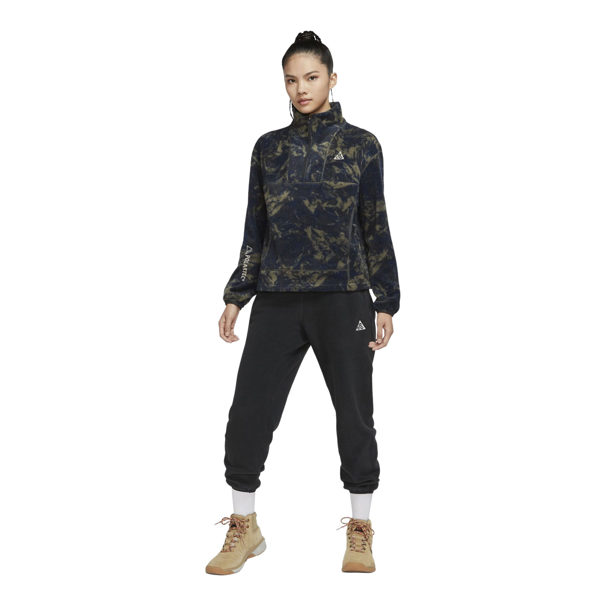 Nike ACG Therma-Fit "Wolf Tree" All Over Print Half-Zip Kadın Sweatshirt