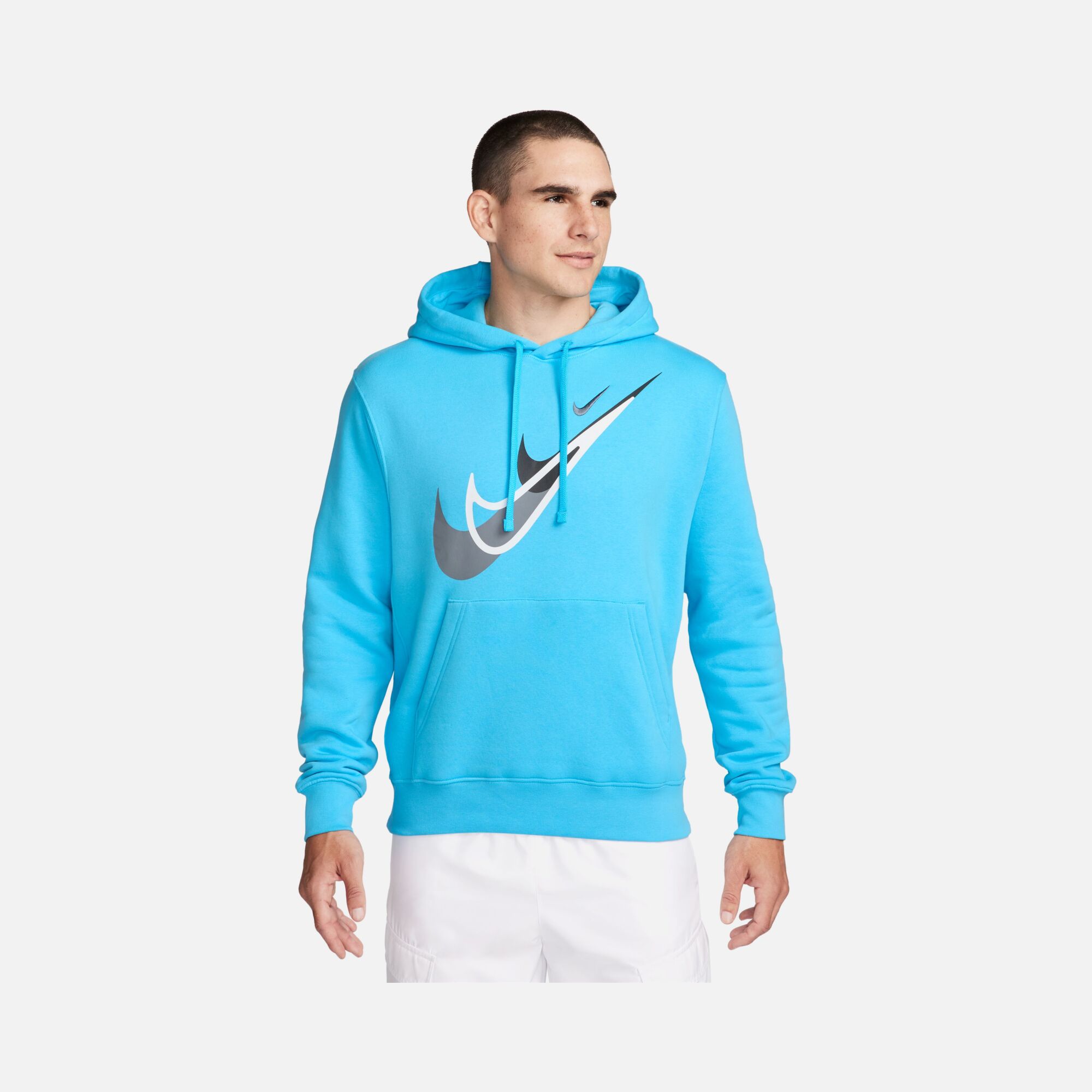 Nike Sportswear Fleece ''Triple Swoosh Graphic'' Pullover Hoodie Erkek Sweatshirt