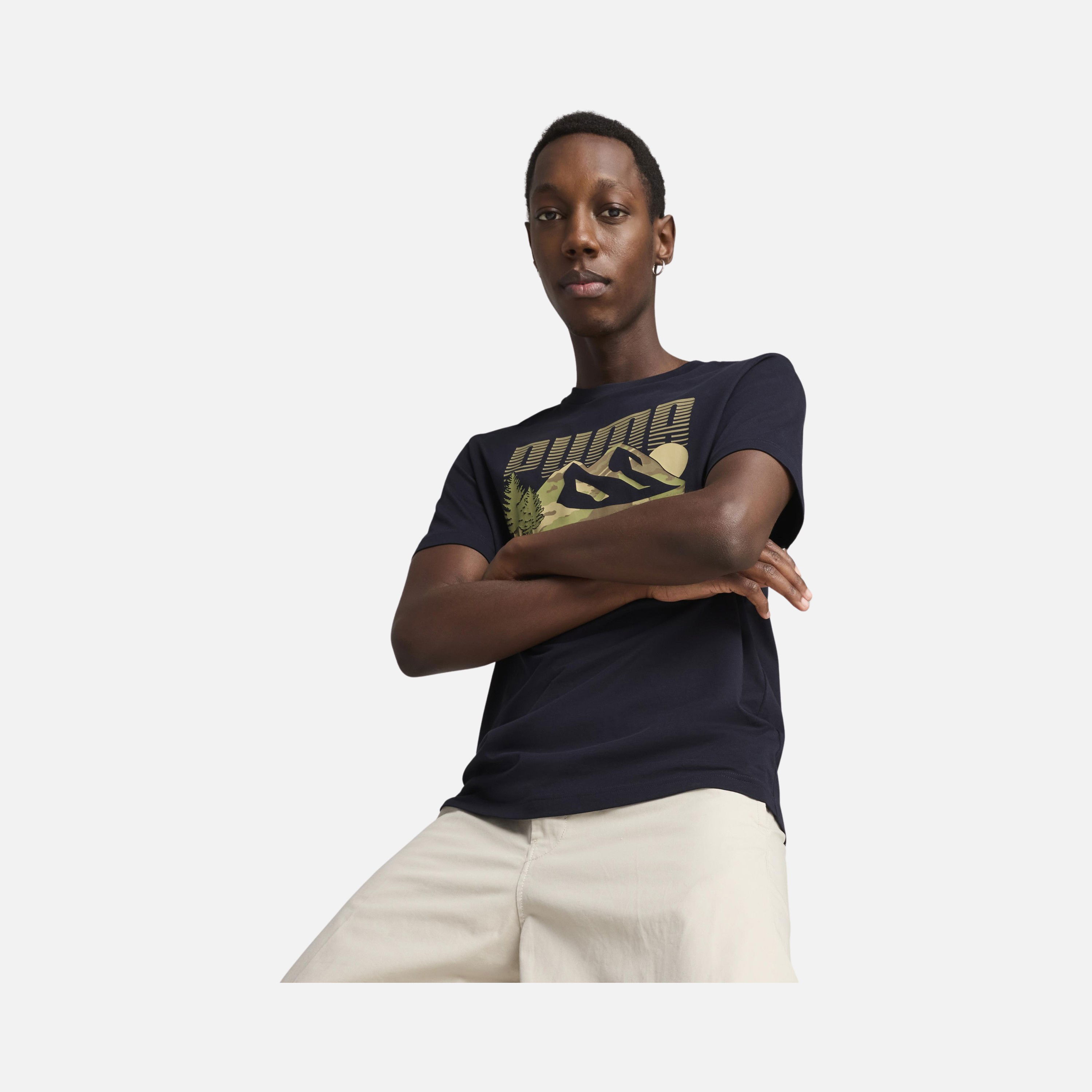 Puma Sportswear Graphics Mountain Regular-Fit Short-Sleeve Erkek Tişört