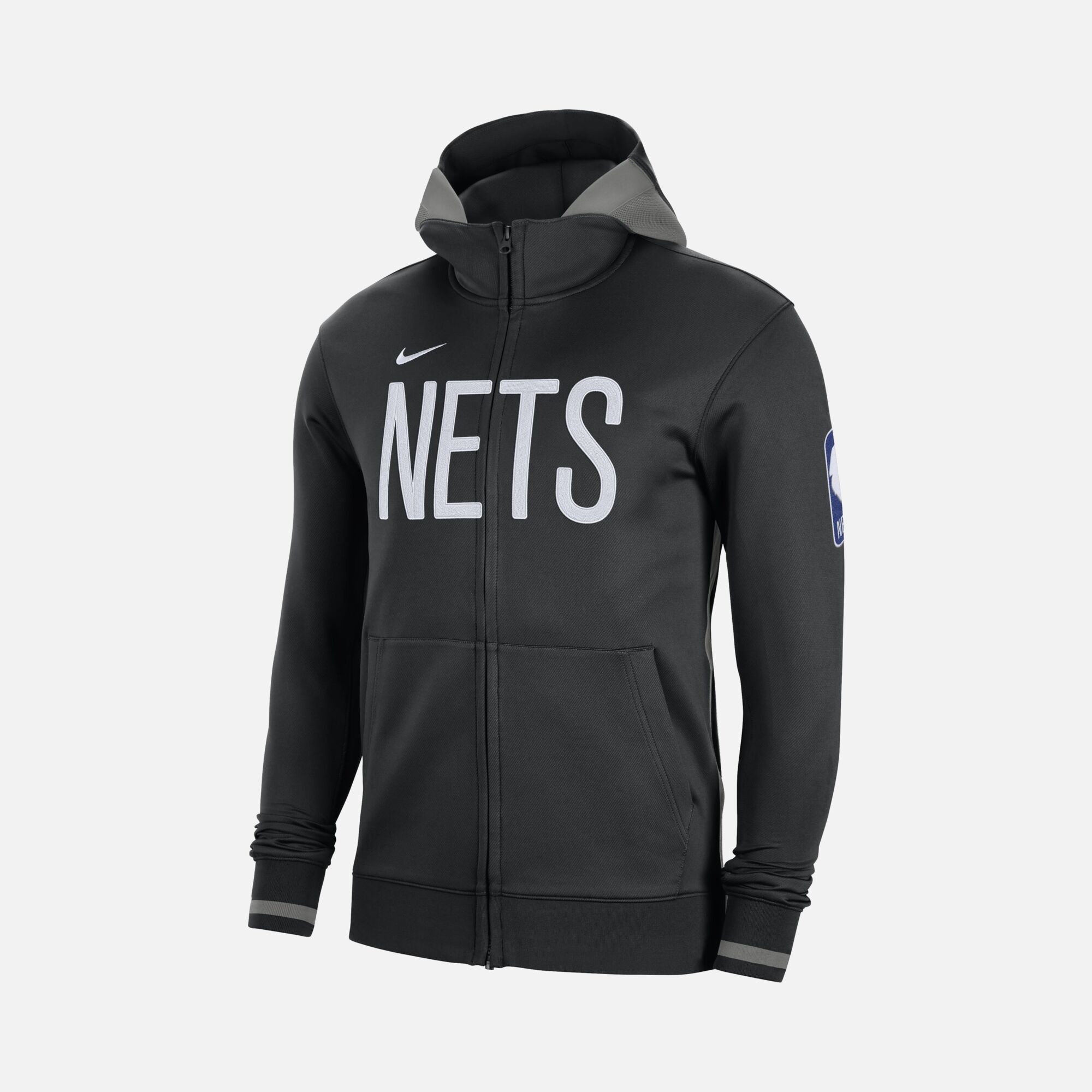 Nike Brooklyn Nets Showtime Dri-Fit NBA Full-Zip Hoodie Erkek Sweatshirt