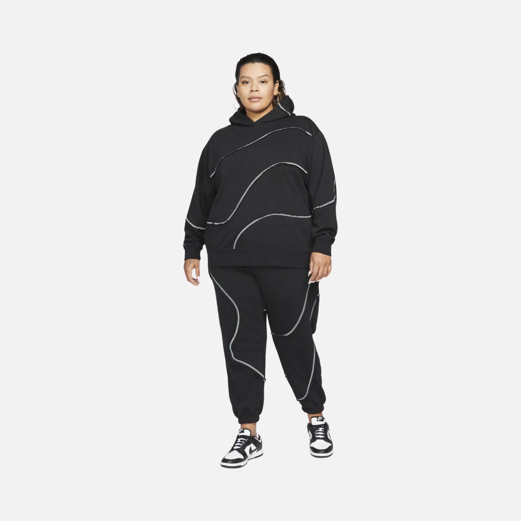 Nike Sportswear Swirl Fleece (Plus-Size) Kadın Eşofman Altı