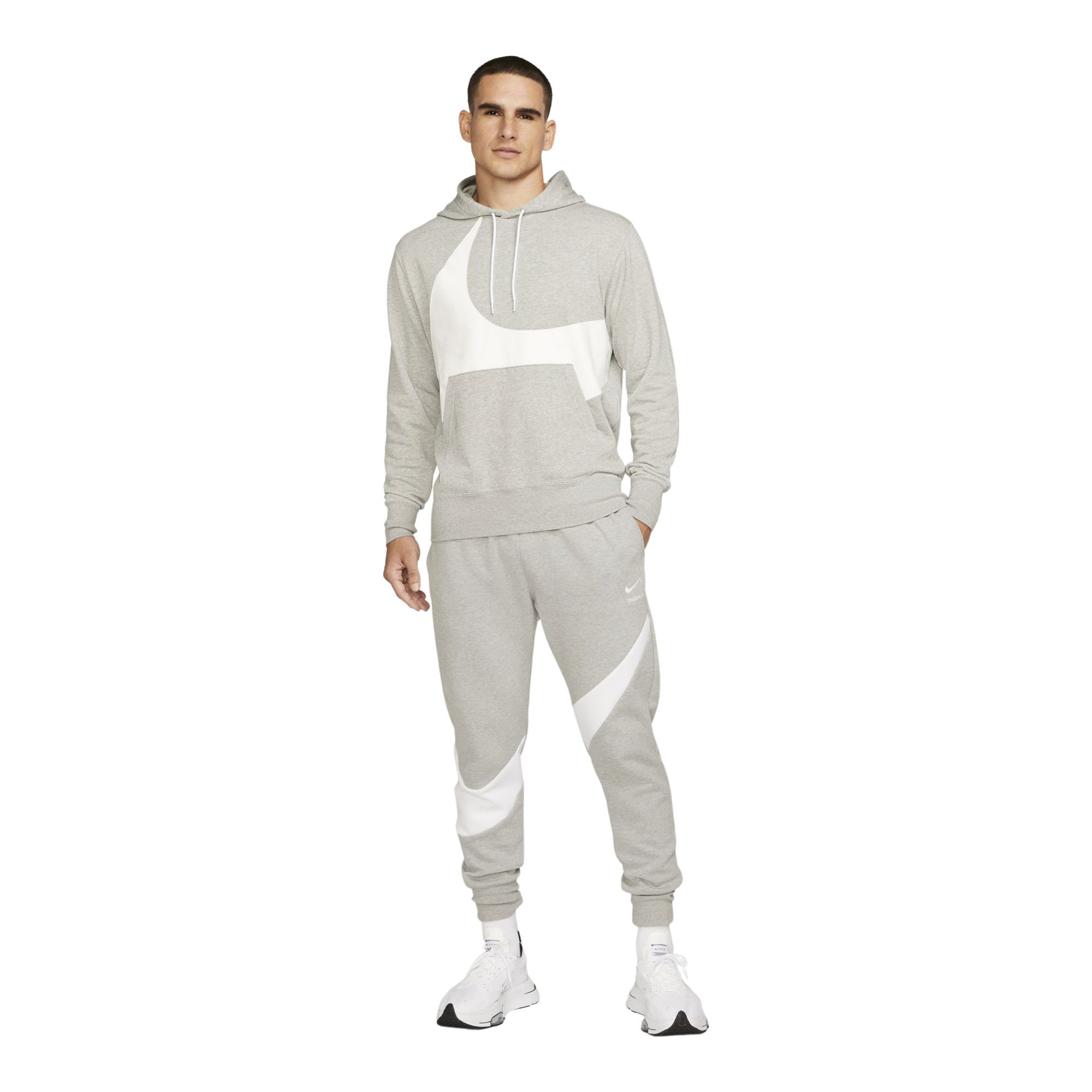 Nike Sportswear Swoosh Semi-Brushed Back Pullover Hoodie Erkek Sweatshirt