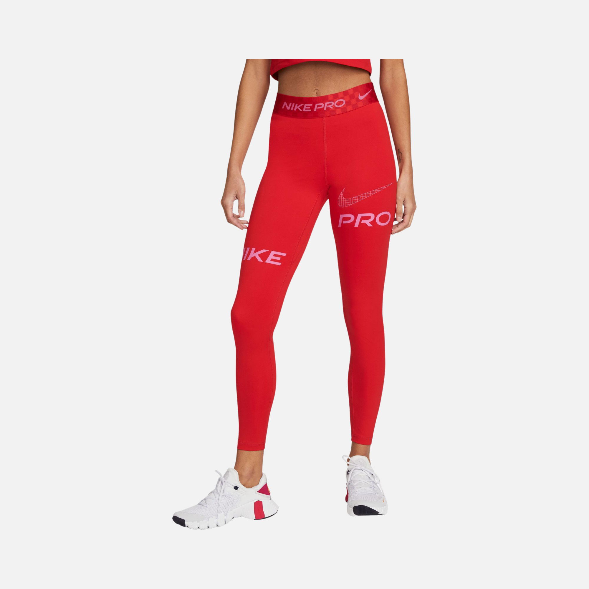 Nike Pro Dri-Fit Mid-Rise Full-Length Graphic Training Kadın Tayt