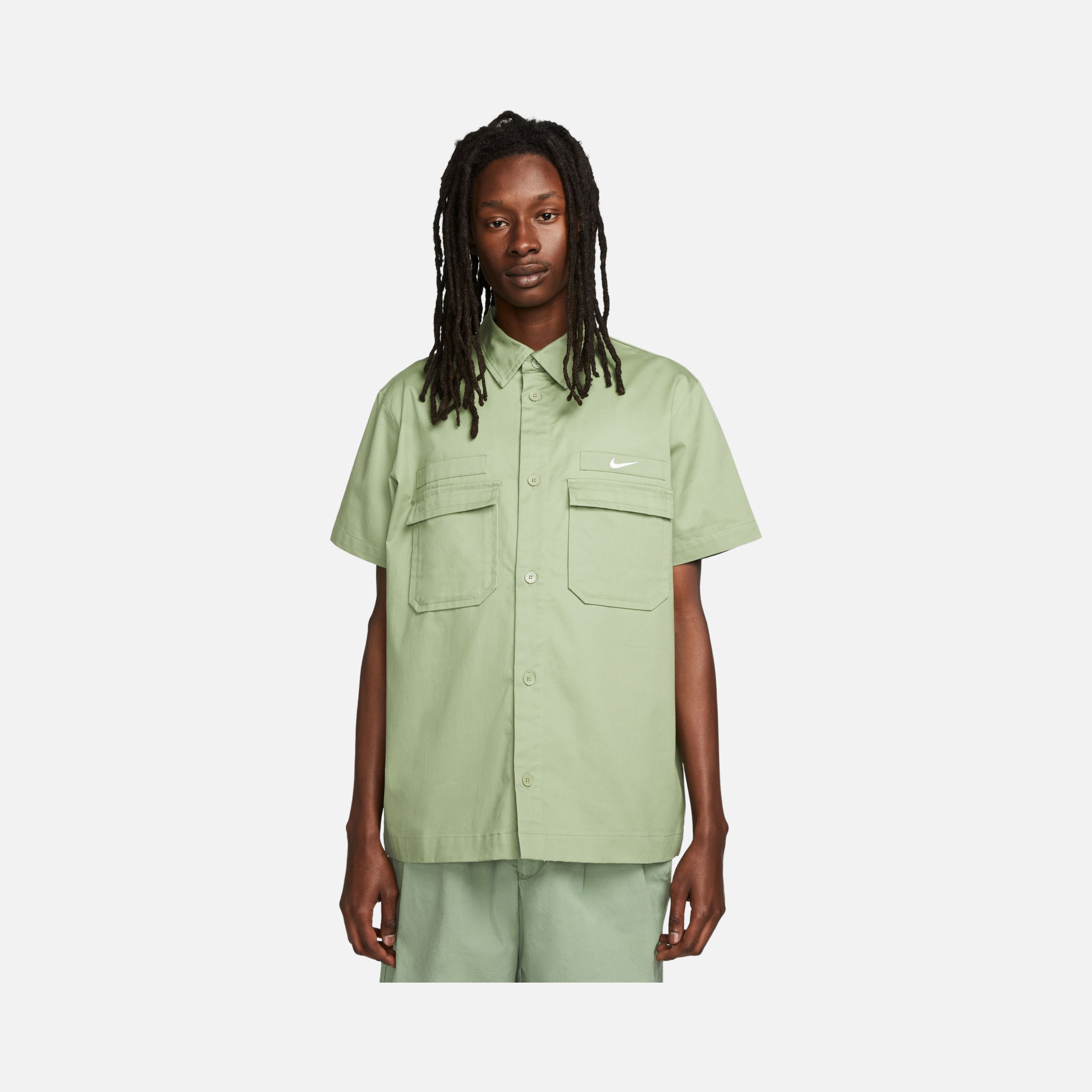 Nike Sportswear Woven Military Button-Down Short-Sleeve Erkek Gömlek