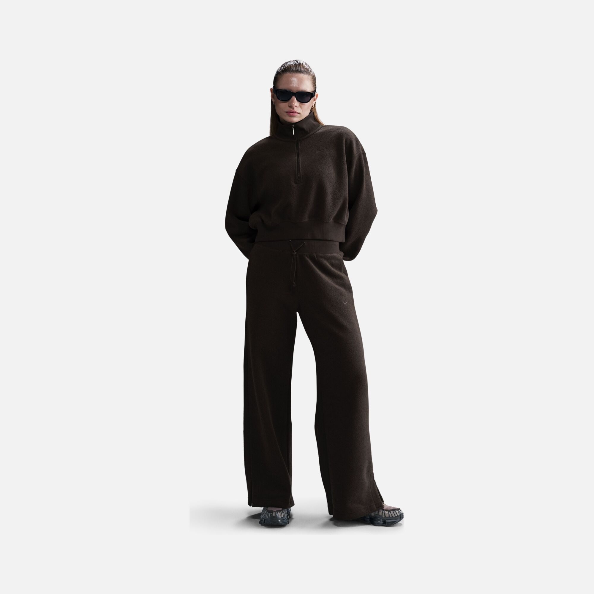 Nike Sportswear Phoenix Plush High-Waisted Wide-Leg Cozy Fleece Kadın Pantolon