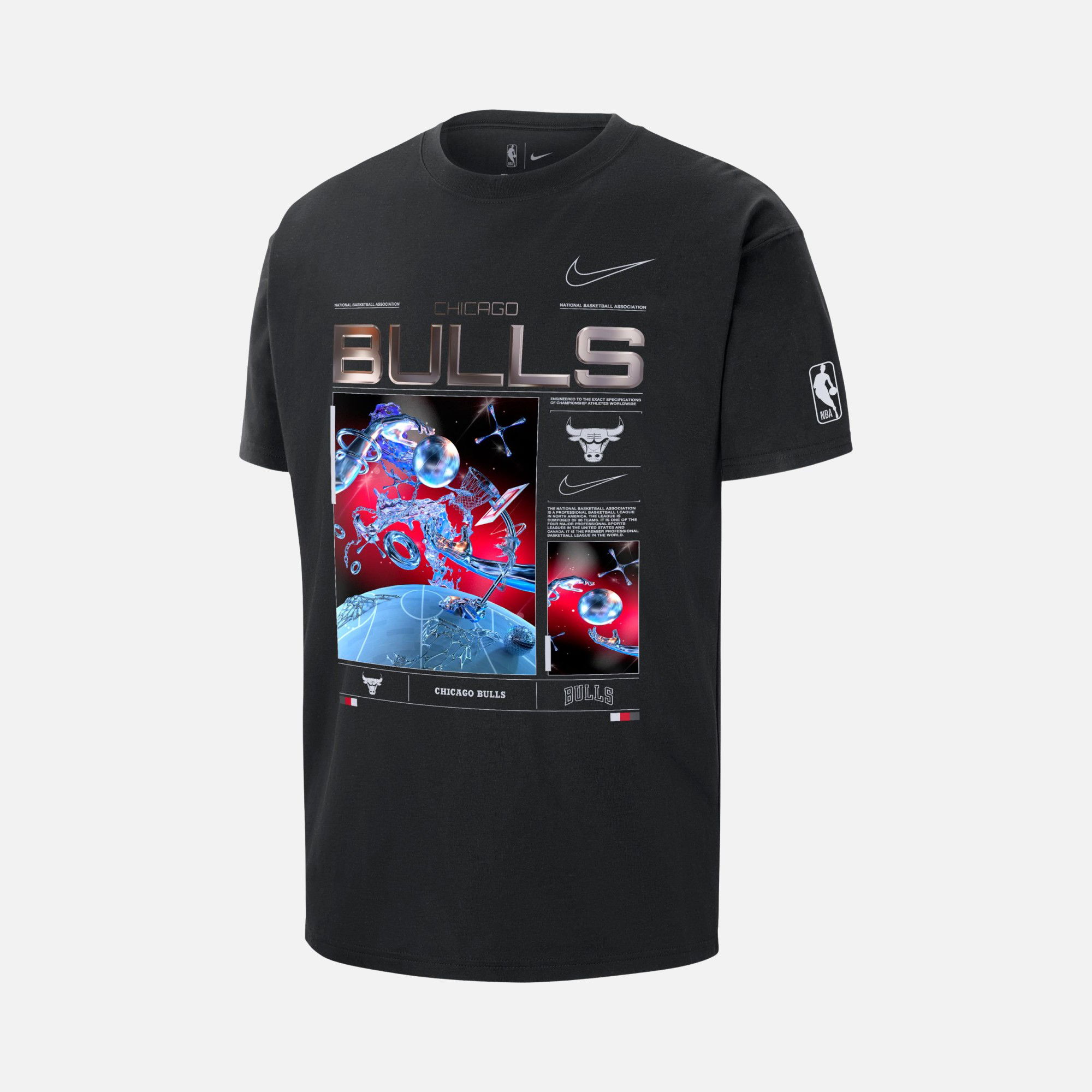 Nike Chicago Bulls Courtside Max90 Short-Sleeve Erkek Tişört