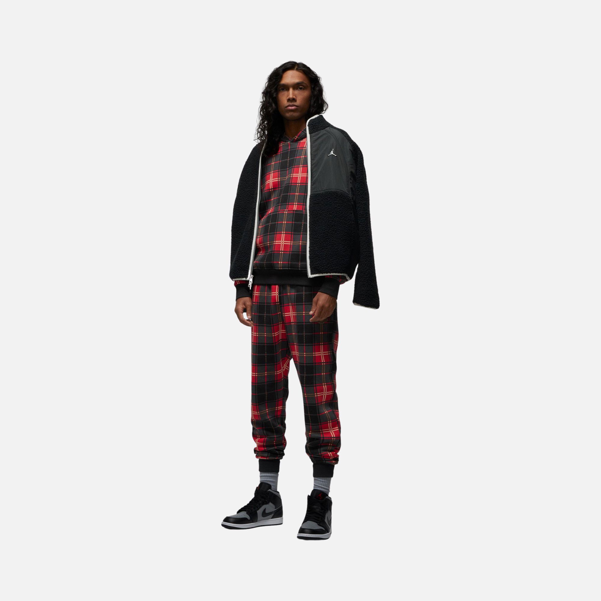 Nike Jordan Essential Flight Artist Series Plaid Fleece Erkek Eşofman Altı