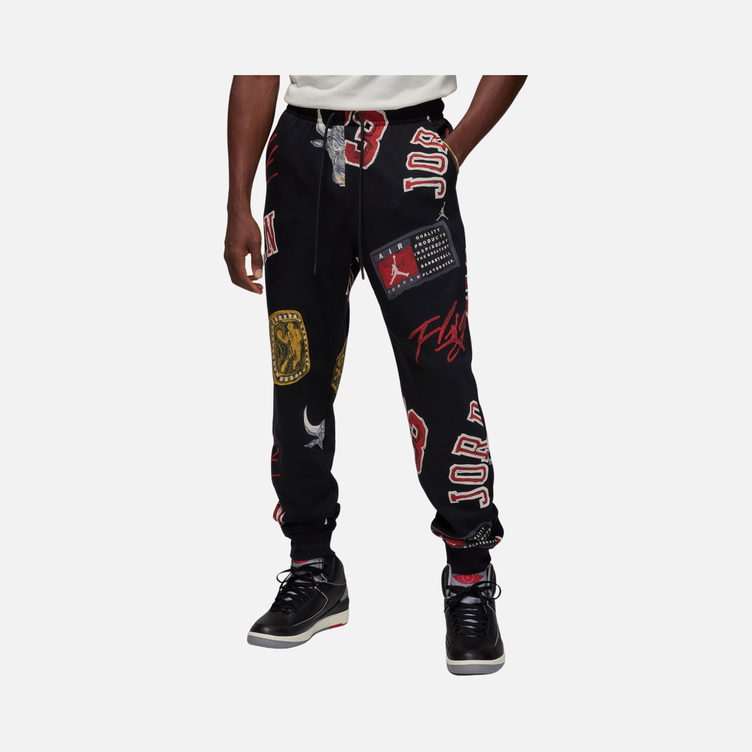 Nike Jordan Essentials Fleece All-Over Printed Erkek Eşofman Altı