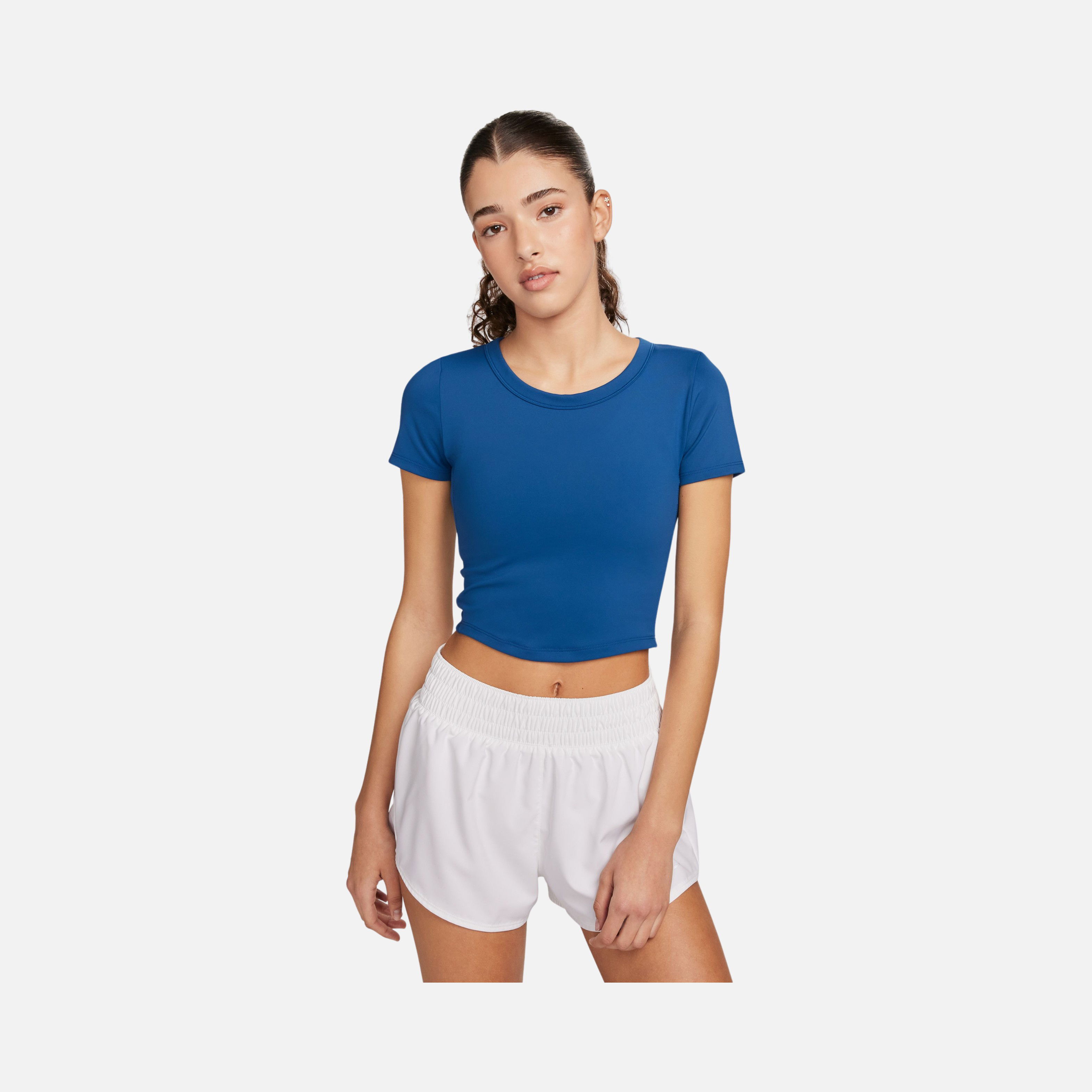 Nike One Fitted Dri-Fit Cropped Training Short-Sleeve Kadın Tişört