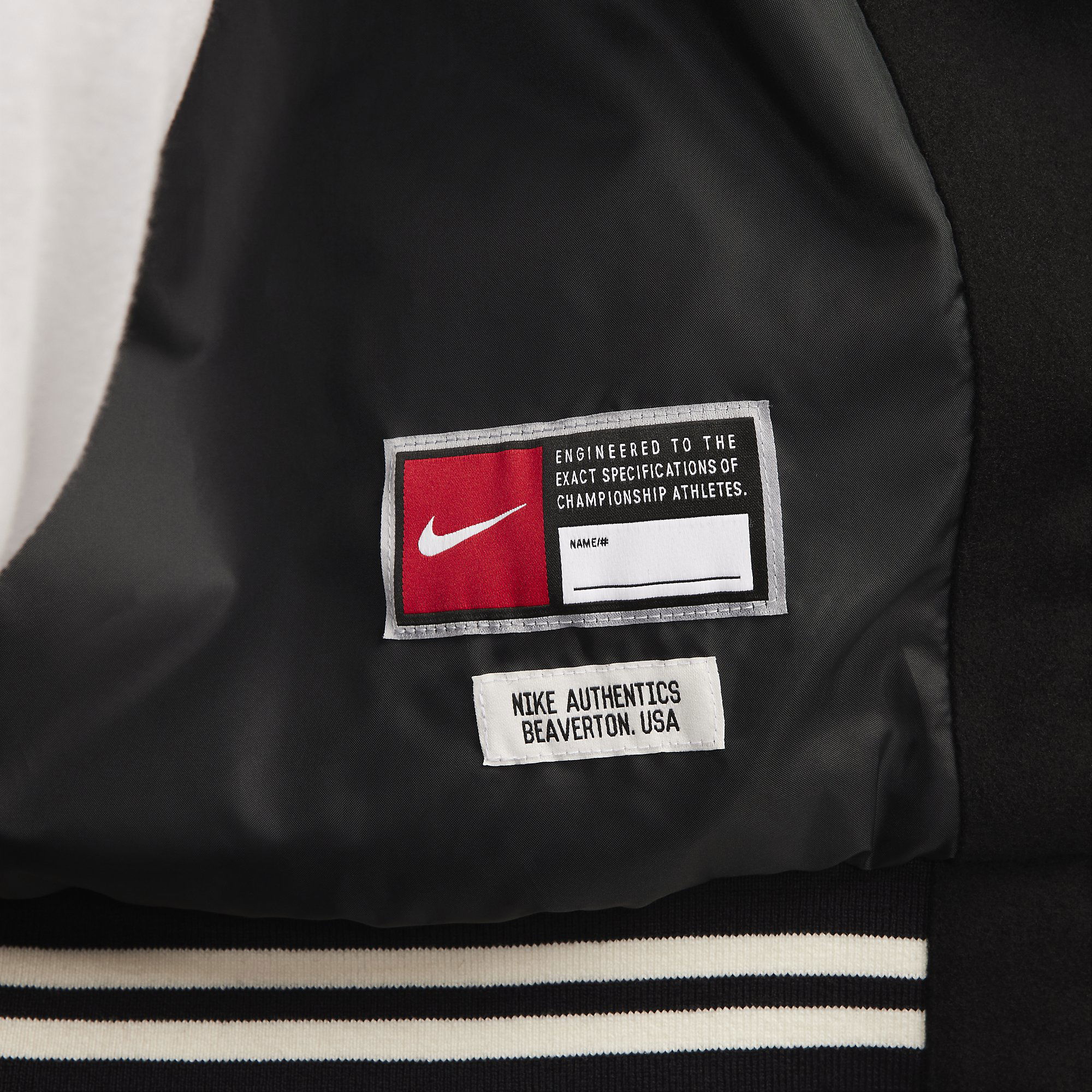 Nike Authentics Varsity Closure Leather Sleeve Full-Snap Erkek Ceket