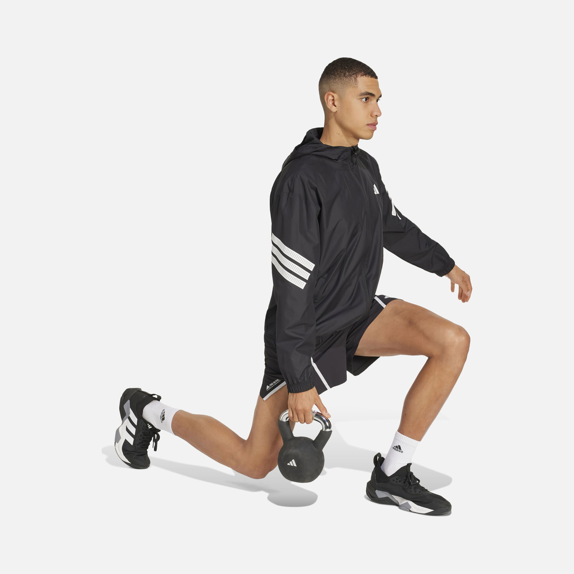 adidas Climacool Windbreaker 3 Perforated Stripes Gym & Training Full-Zip Hooded Erkek Ceket