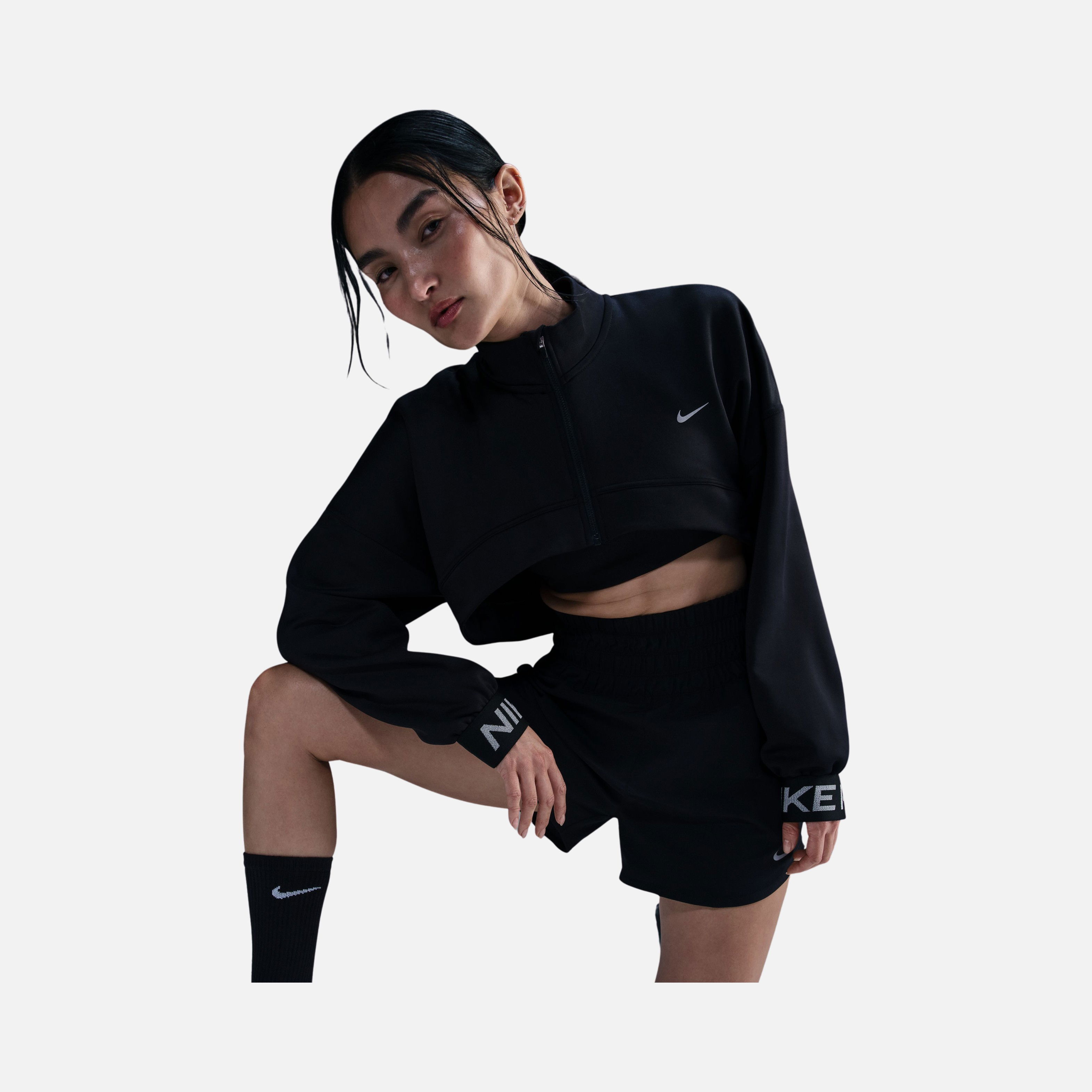 Nike Pro Capsule Fleece High-Low Design Full-Zip Long-Sleeve Kadın Sweatshirt