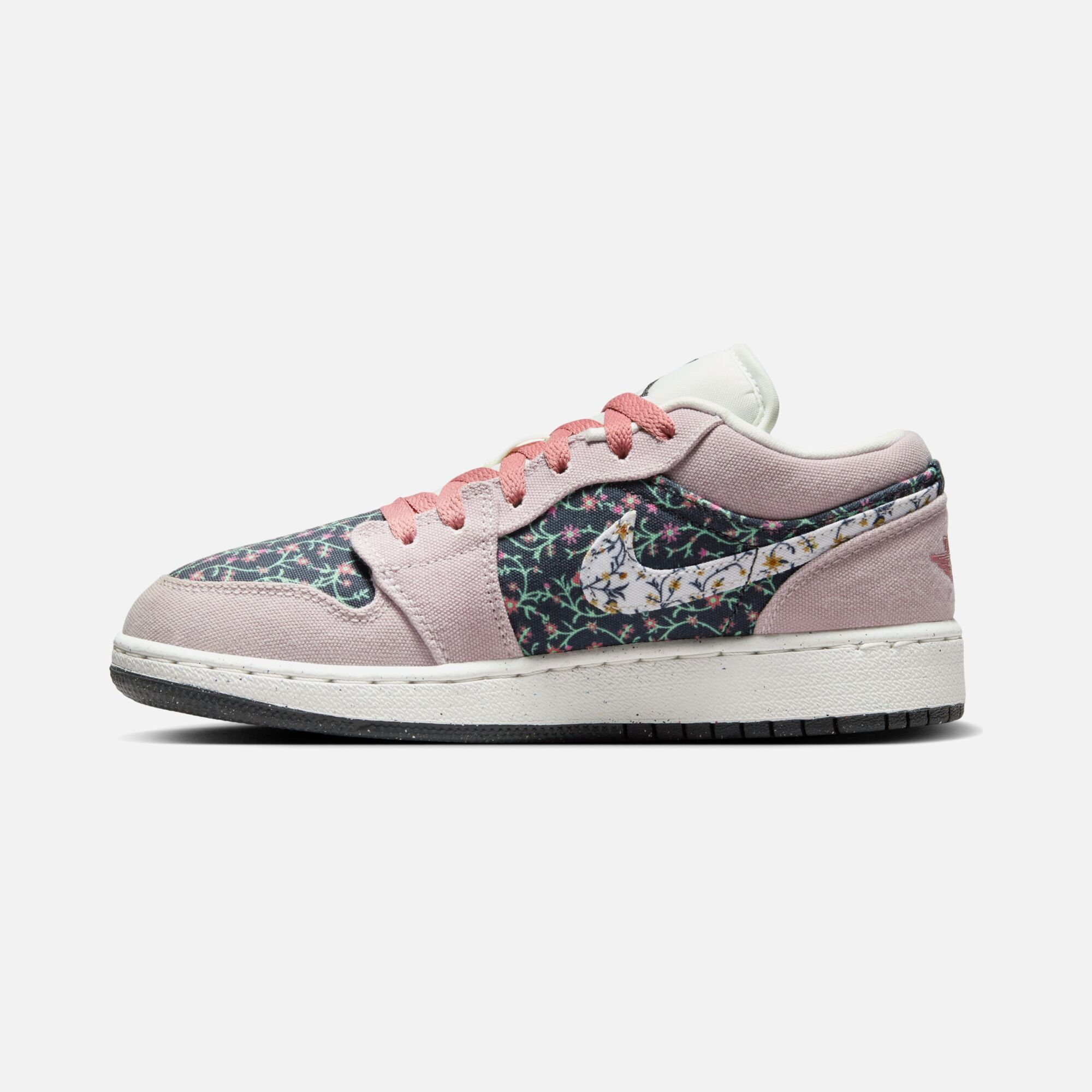 Nike Air Jordan 1 Low SE ''Floral Canvas Details'' (GS) Spor Ayakkabı