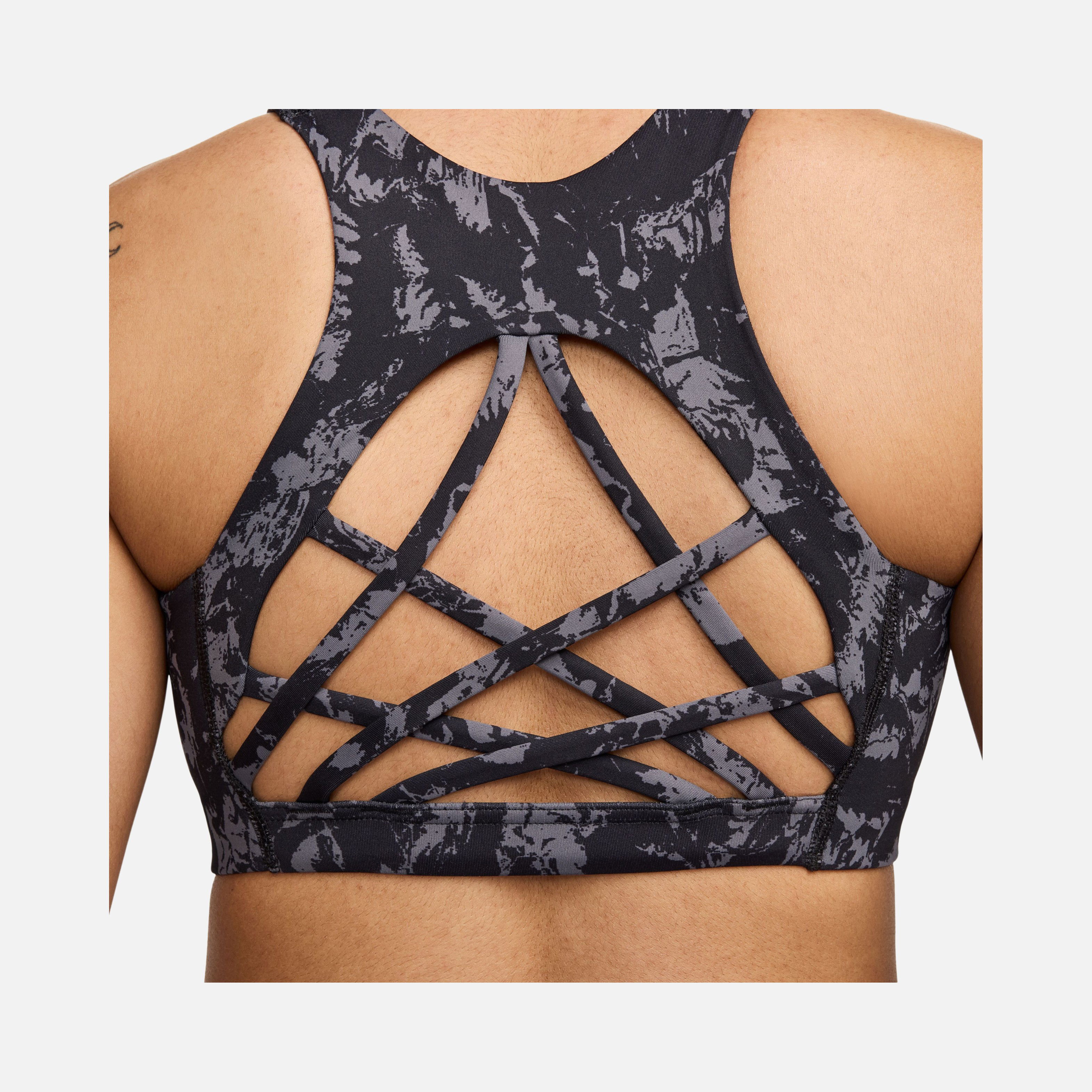 Nike One Strappy Back Lightly Lined Medium-Support Printed Training Kadın Bra