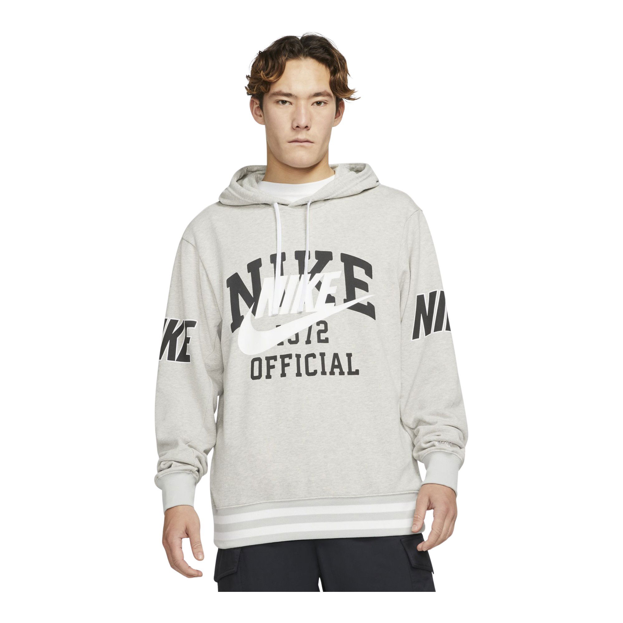 Nike Sportswear Doubled-Up Print French Terry Pullover Hoodie Erkek Sweatshirt
