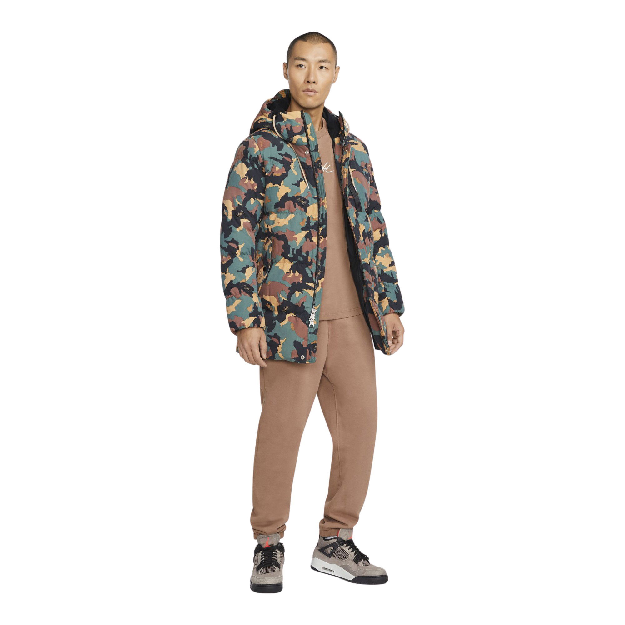 Nike Jordan Flight Heritage Woven All Over Print Full-Zip Hoodie Erkek Parka