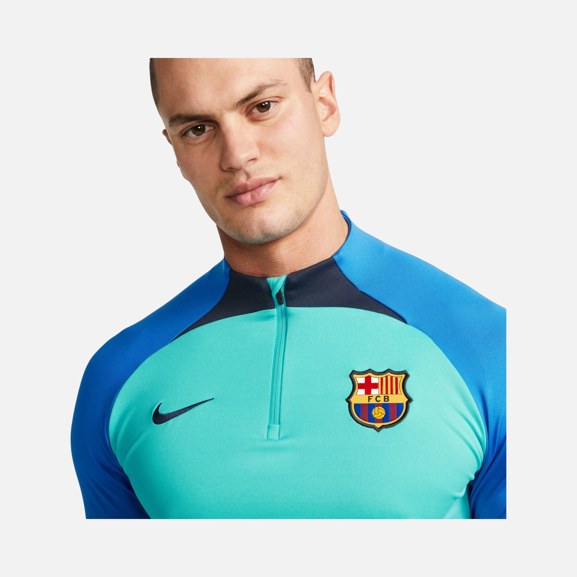 Nike F.C. Barcelona Dri-Fit Strike Football Drill Long-Sleeve Erkek Tişört
