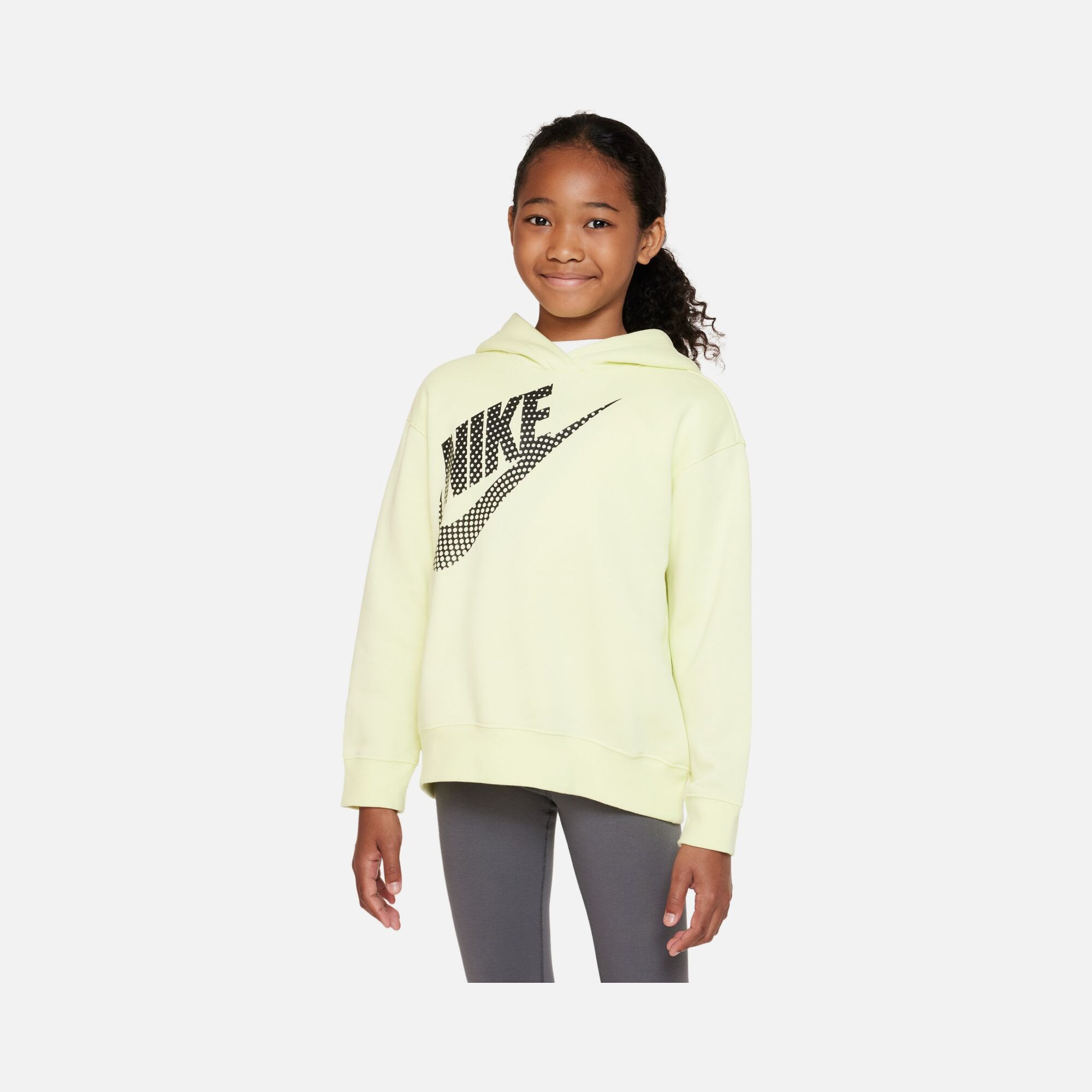 Nike Sportswear Swoosh Graphic Oversized Pullover Dance Hoodie (Girls') Çocuk Sweatshirt