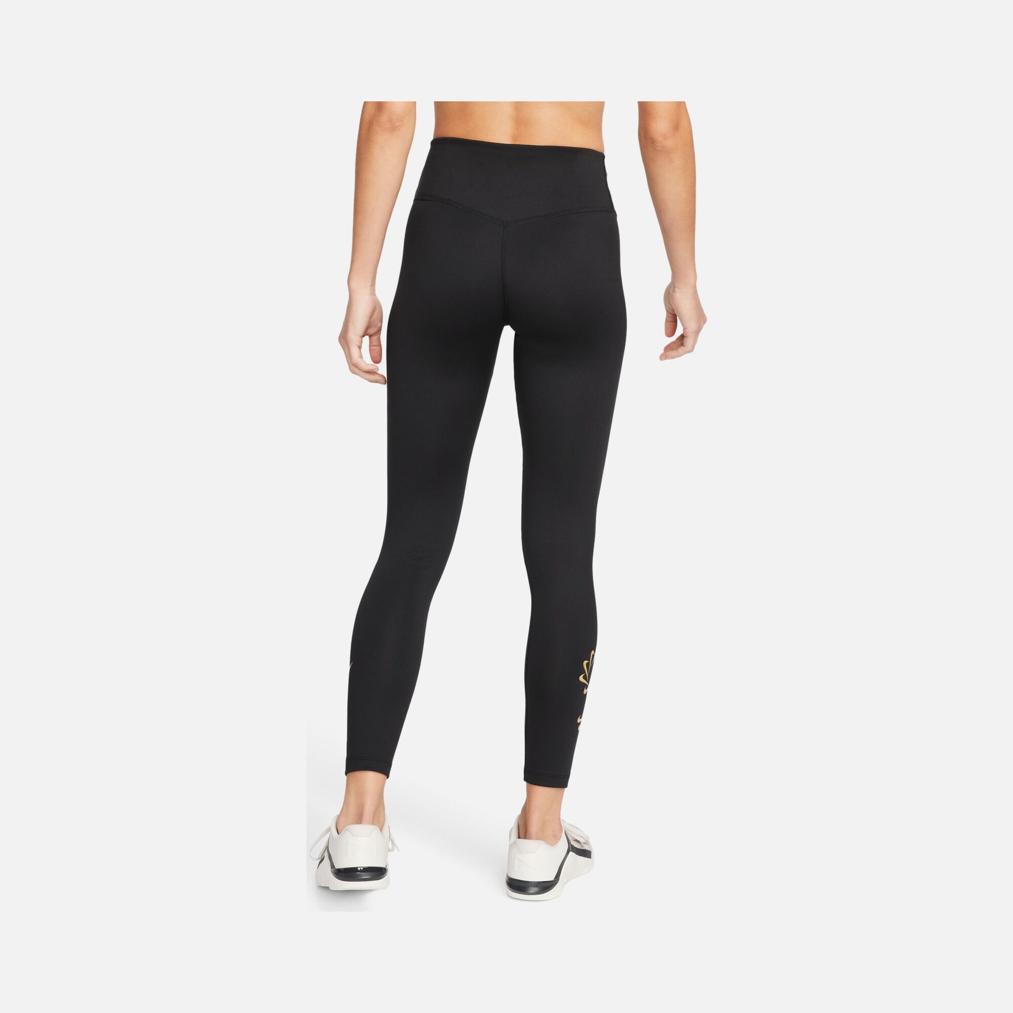 Nike Pro Dri-Fit Sparkle Swoosh Graphics Mid-Rise Training Kadın Tayt