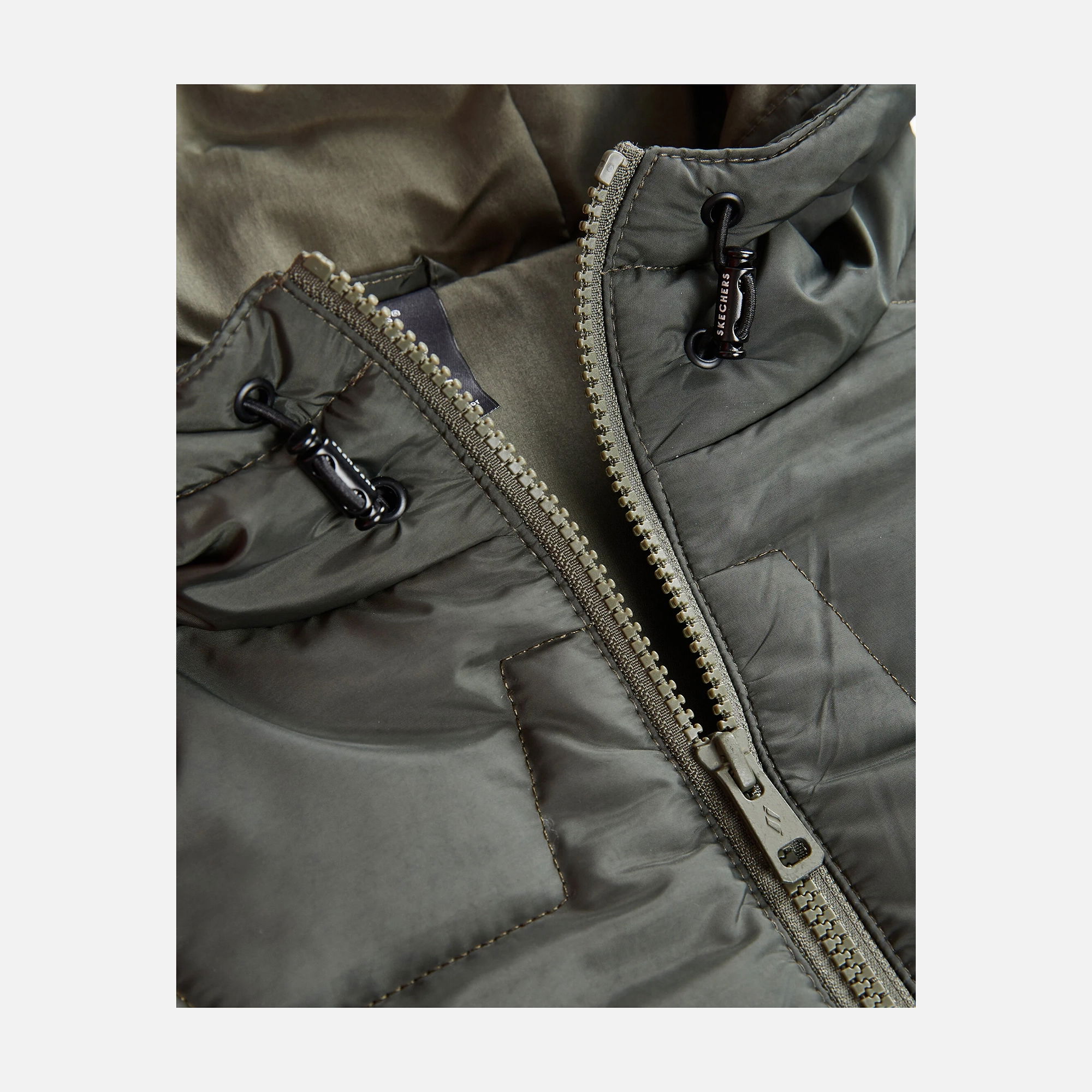 Skechers Outerwear Padded Full-Zip Hoodie Erkek Mont