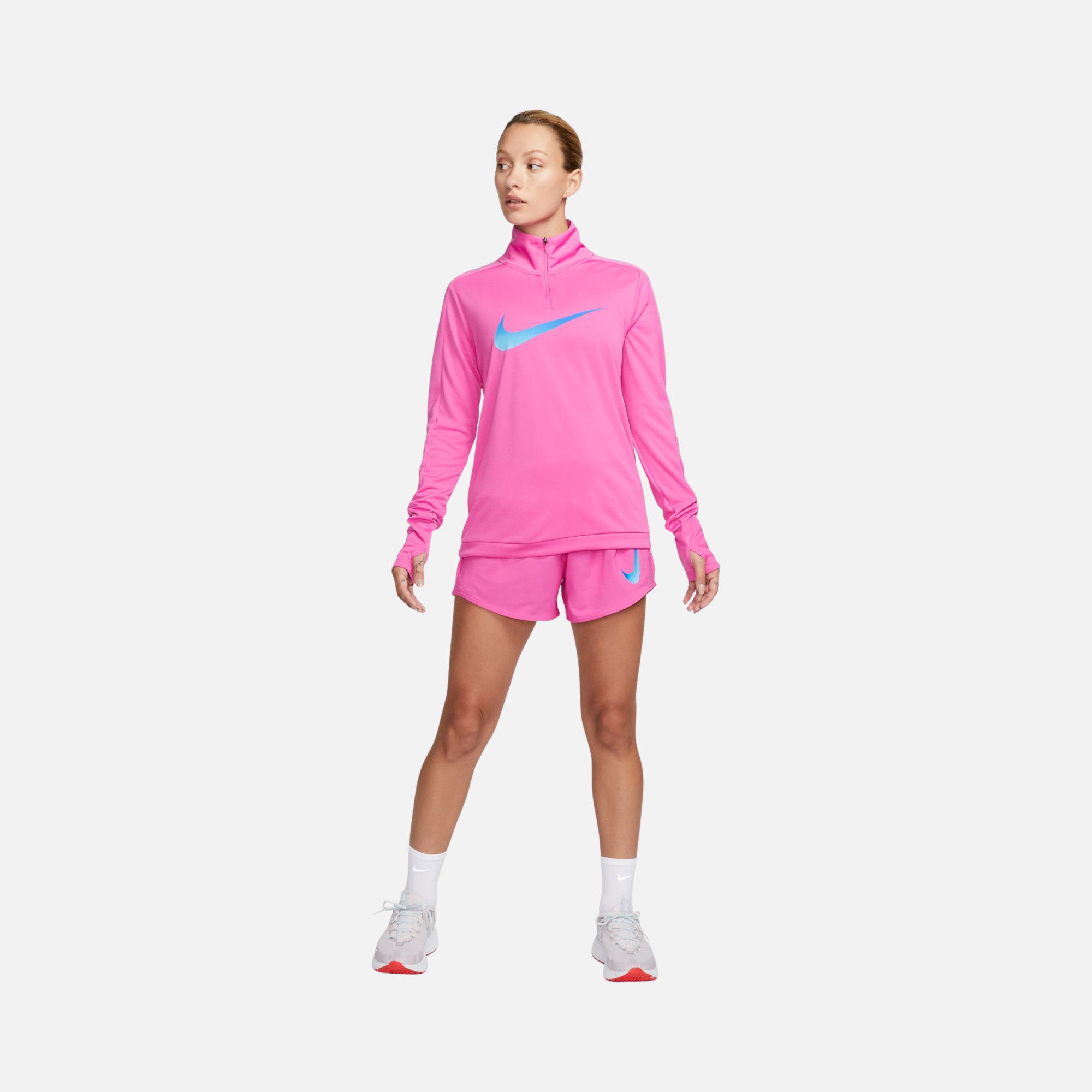 Nike Swoosh Dri-Fit Ultra-Soft Woven Brief-Lined Running Kadın Şort