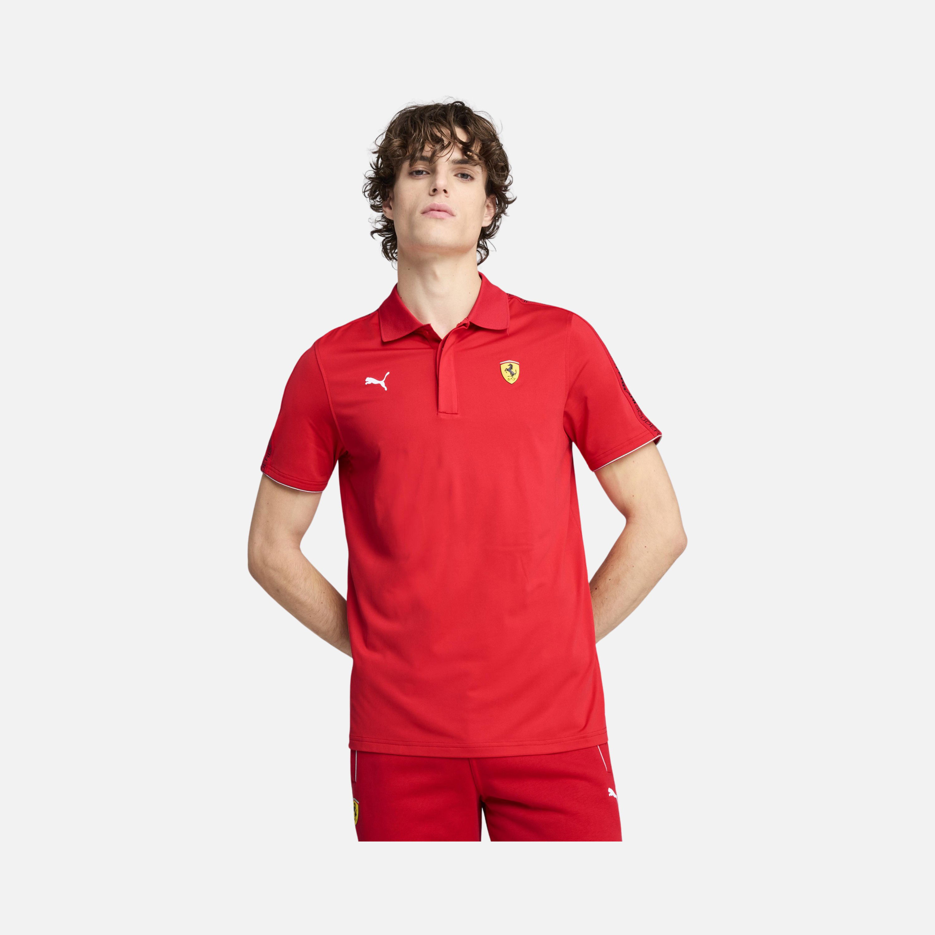 Puma Scuderia Ferrari Race Cloudspun Polo Short-Sleeve Erkek Tişört