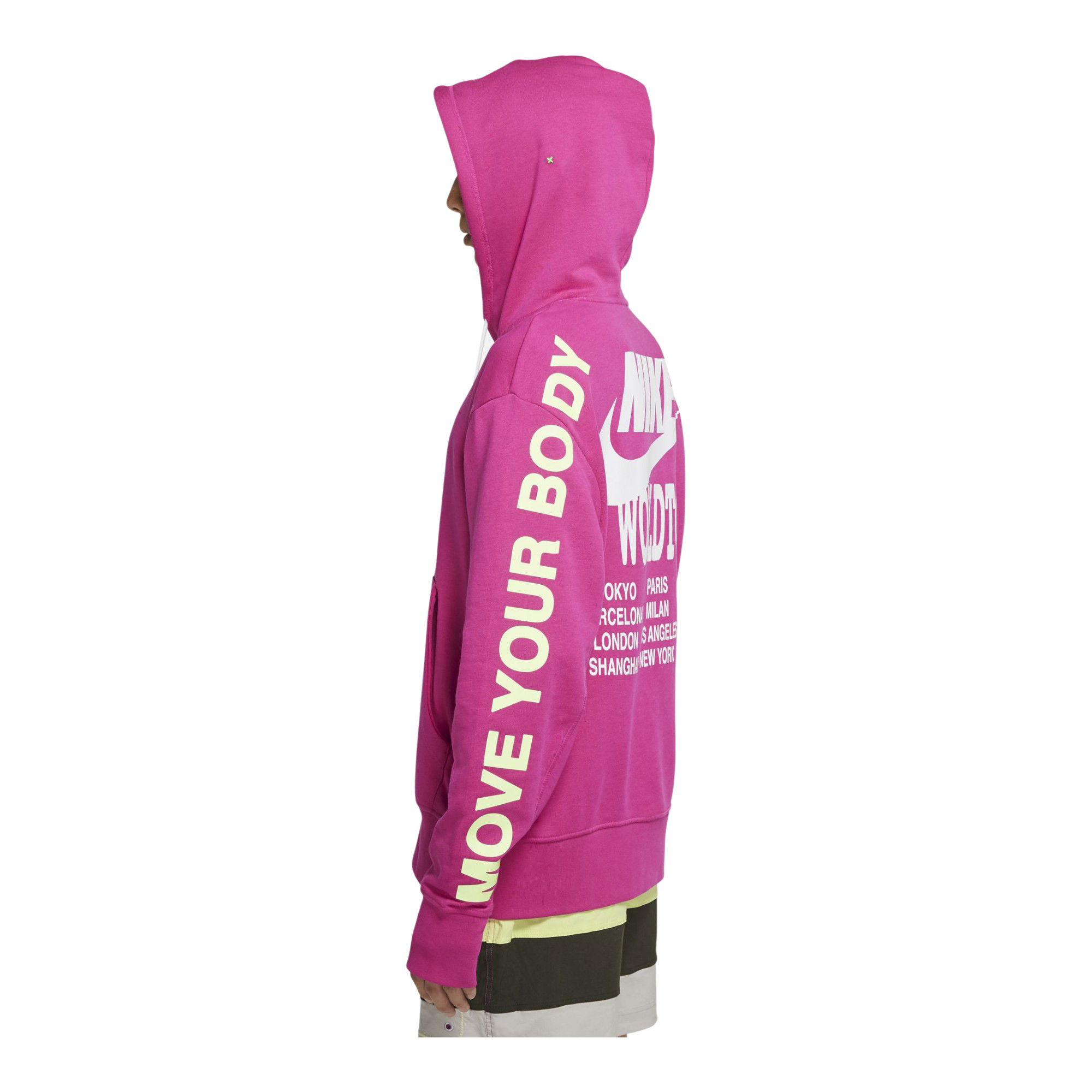 Nike Sportswear Pullover French Terry World Tour Hoodie Erkek Sweatshirt