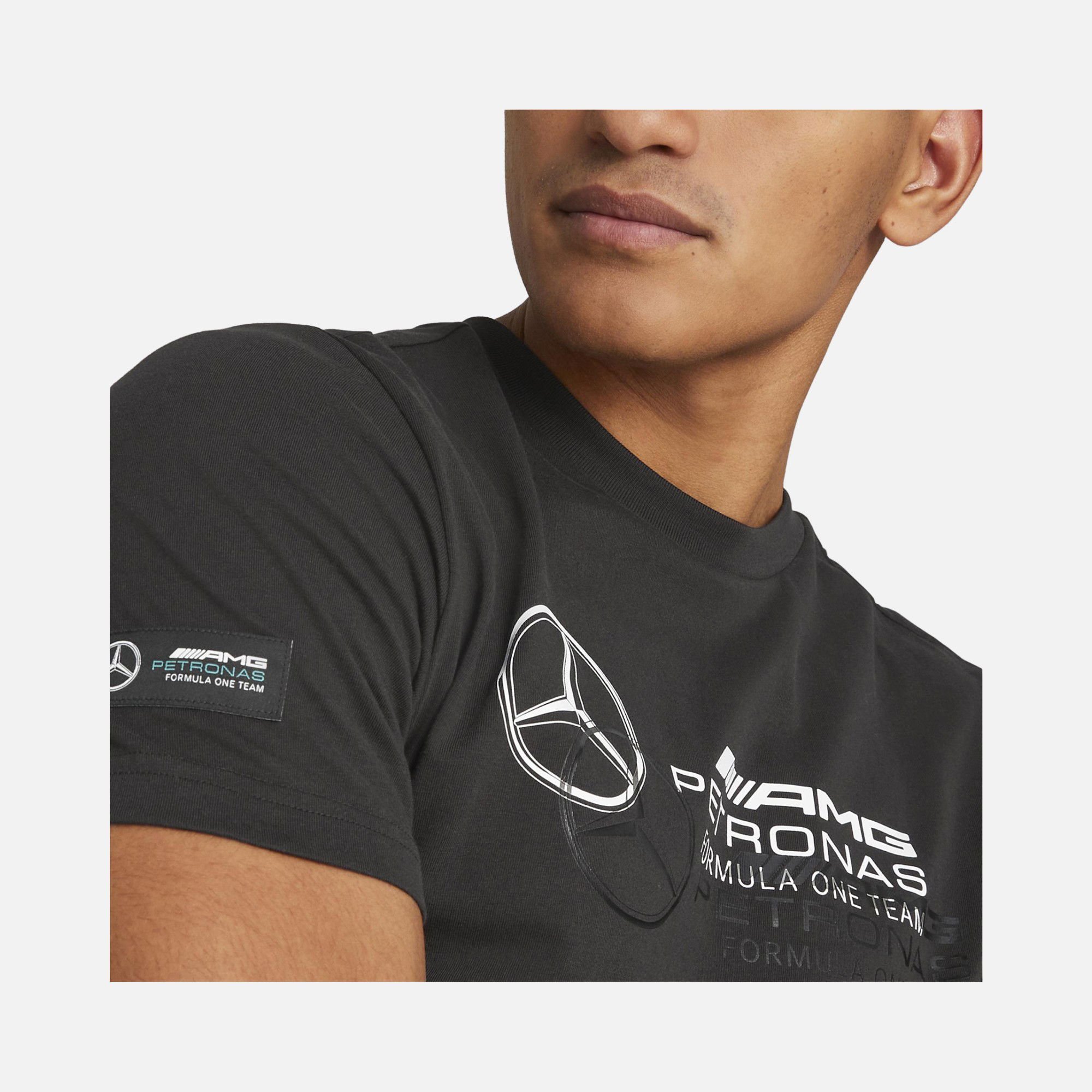 Puma Sportswear Mercedes-AMG Petronas Motor Sporları Logo Short-Sleeve Erkek Tişört
