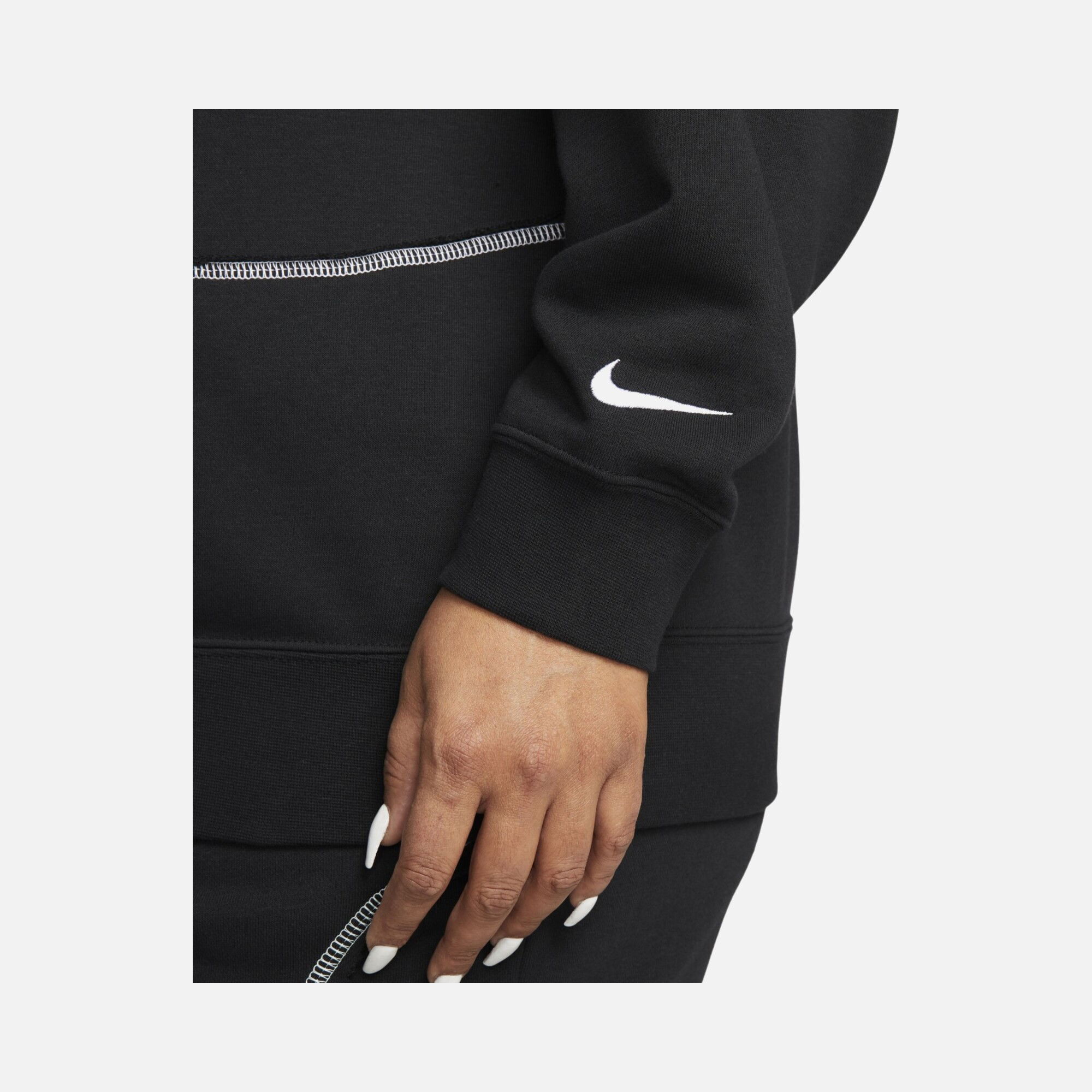 Nike Sportswear Fleece Swirl Oversized Hoodie (Plus-Size) Kadın Sweatshirt