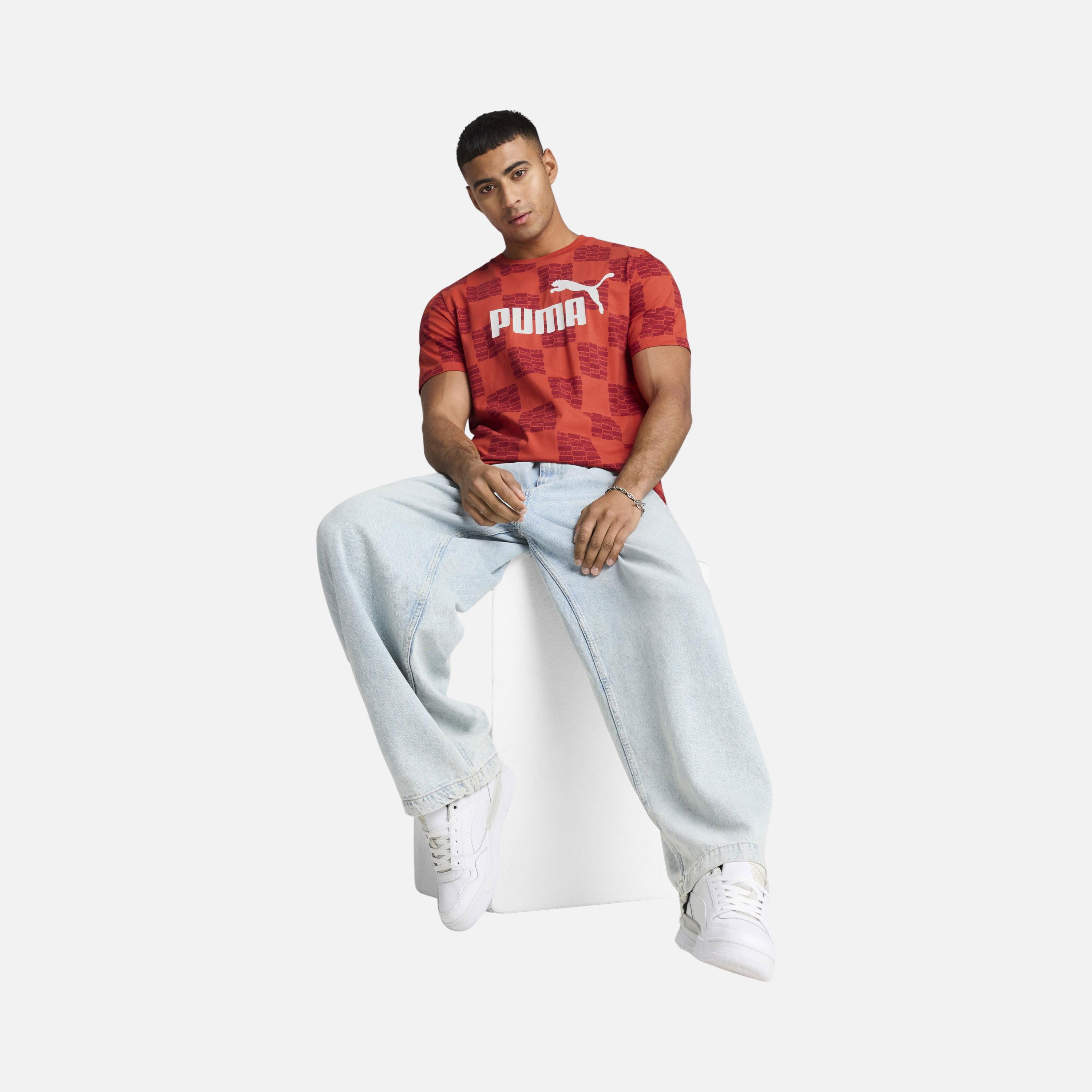 Puma Sportswear United All Over Printed Regular-Fit Short-Sleeve Erkek Tişört