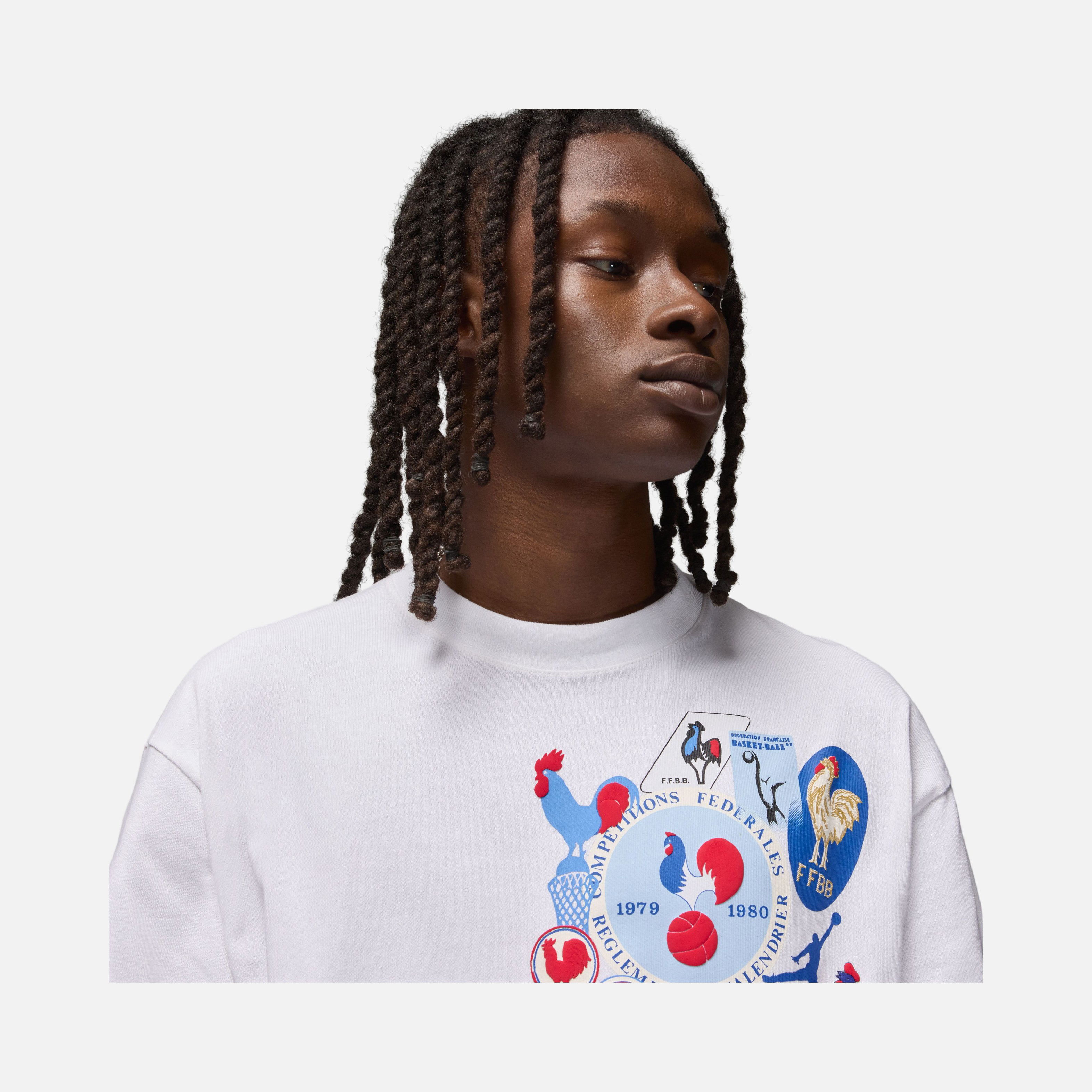 Nike Jordan Sport x Fédération Française de Basketball FW24 Short-Sleeve Erkek Tişört