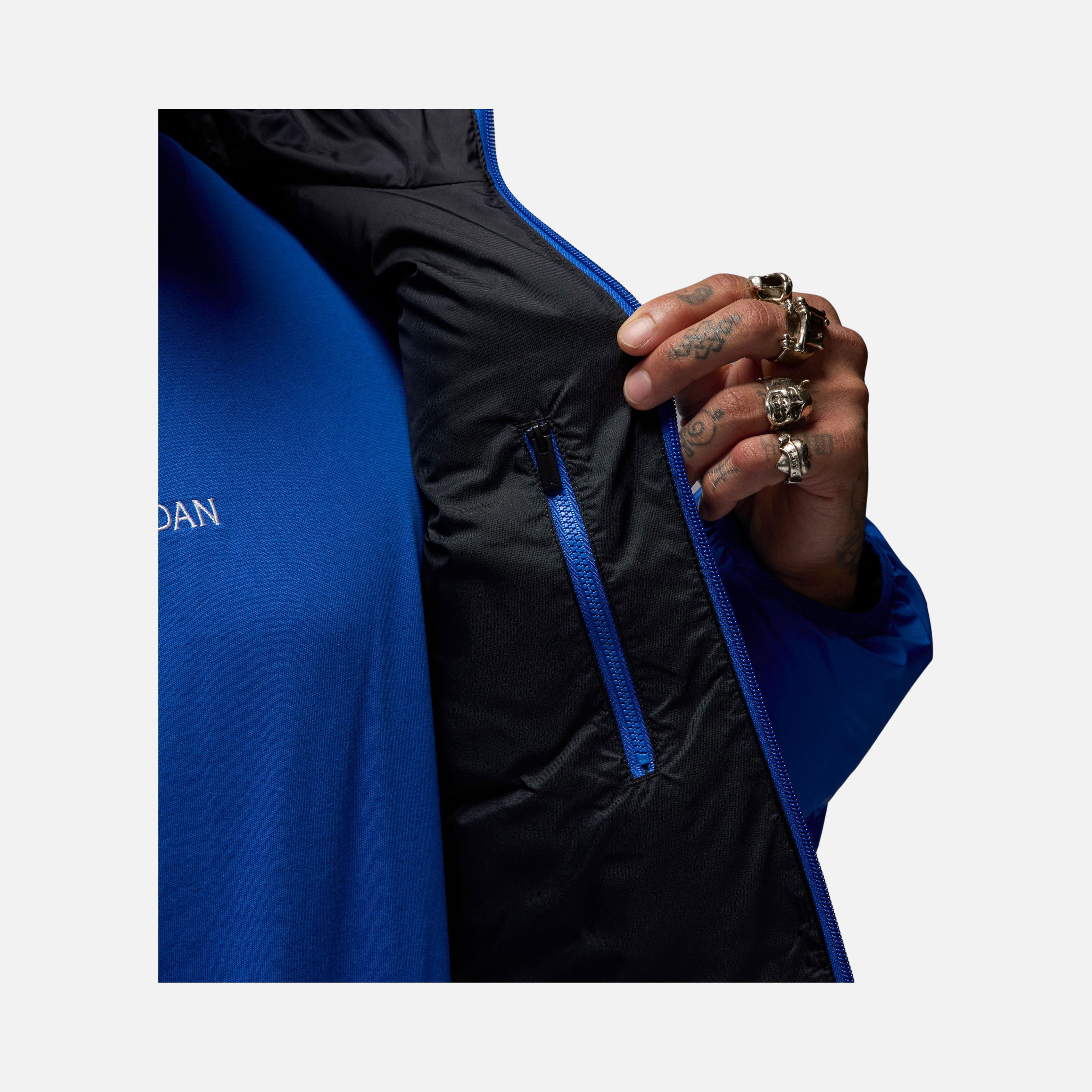 Nike Jordan Brooklyn Therma-Fit Essentials Core Puffer Full-2 Way Zipper Hoodie Erkek Mont