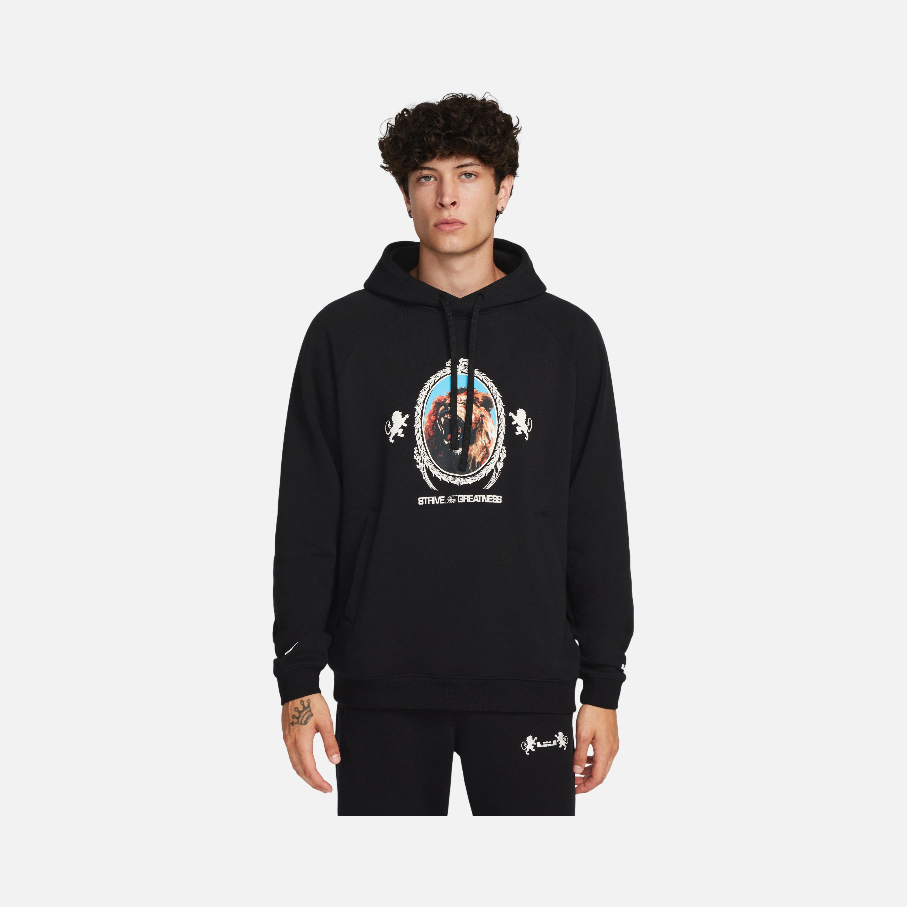 Nike LeBron James Brush Pullover Fleece Hoodie Erkek Sweatshirt