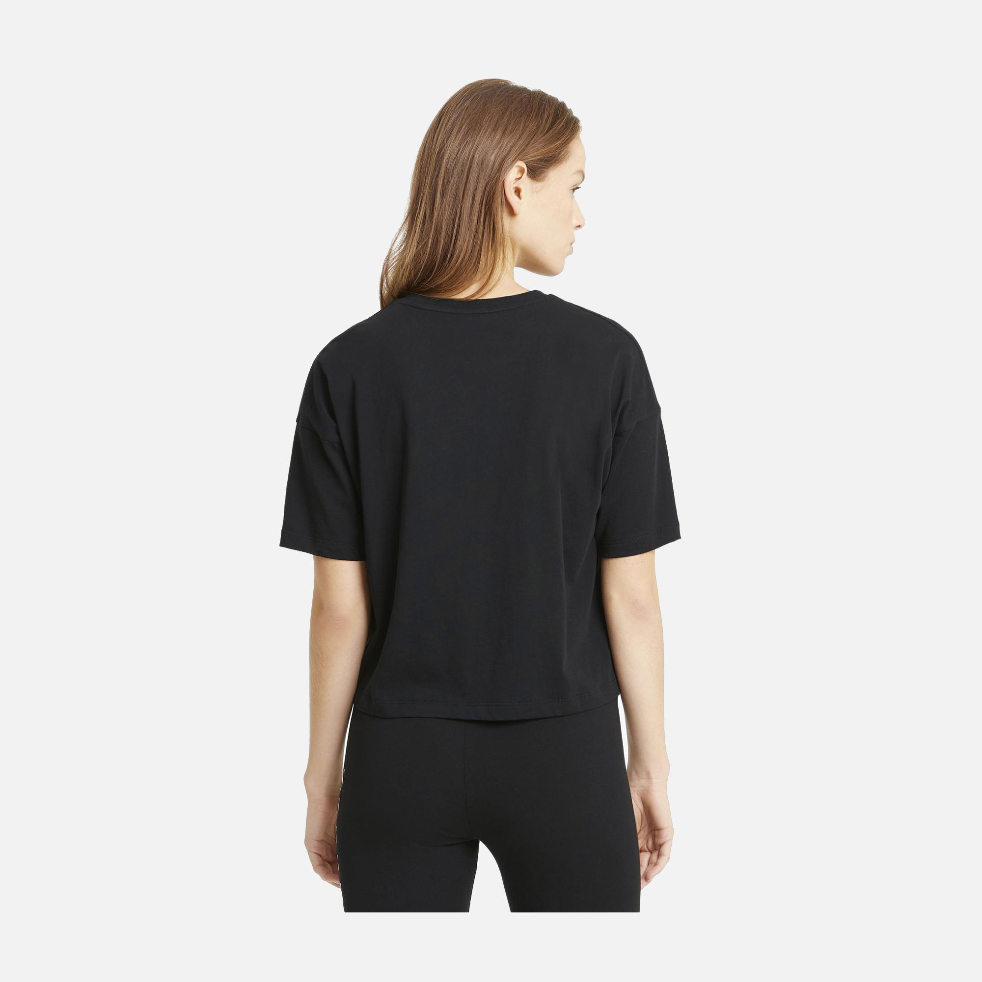 Puma Sportswear Essentials Logo Cropped Short-Sleeve Kadın Tişört