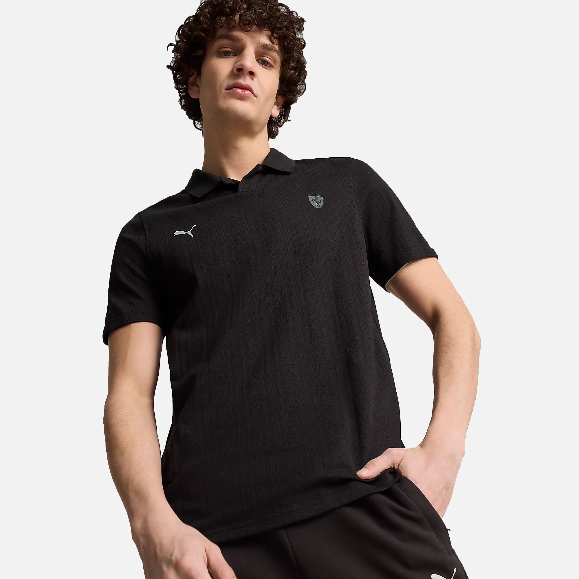 Puma Sportswear Scuderia Ferrari Style Jacquard Polo Short-Sleeve Erkek Tişört