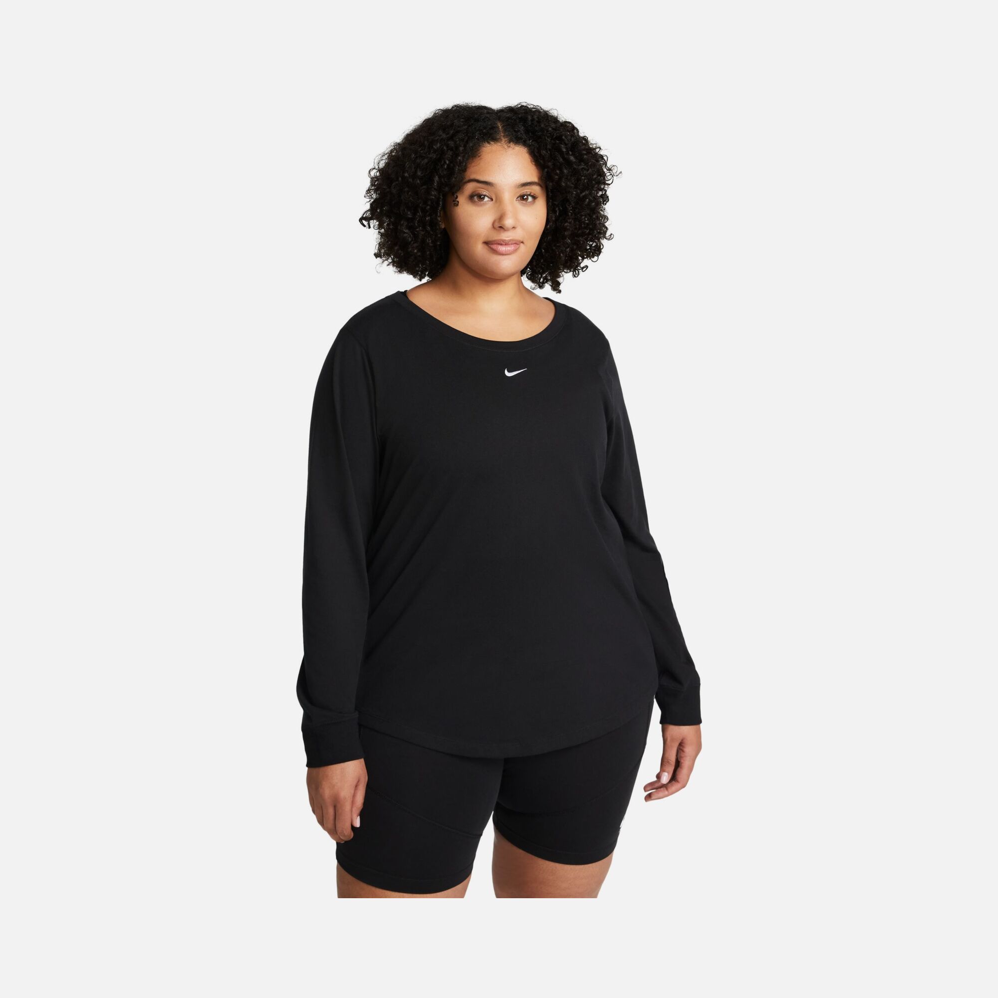 Nike Sportswear Essentials LBR Long-Sleeve (Plus-Size) Kadın Tişört