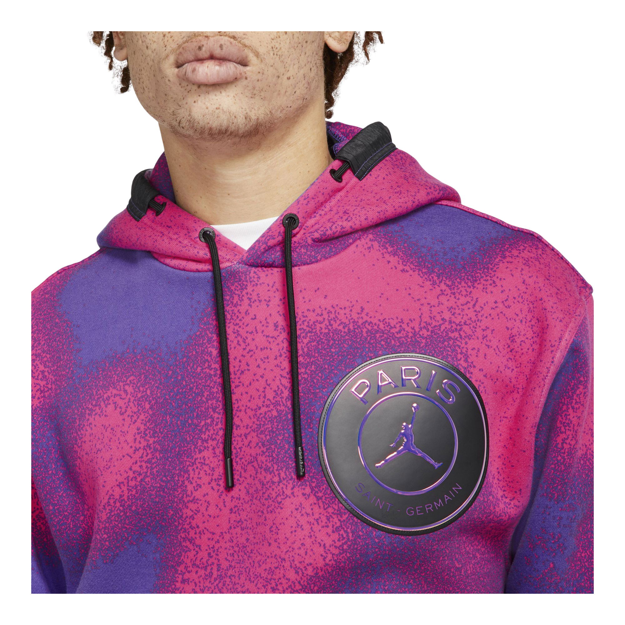 Nike Jordan Paris Saint-Germain AOP Fleece Pullover Hoodie Erkek Sweatshirt