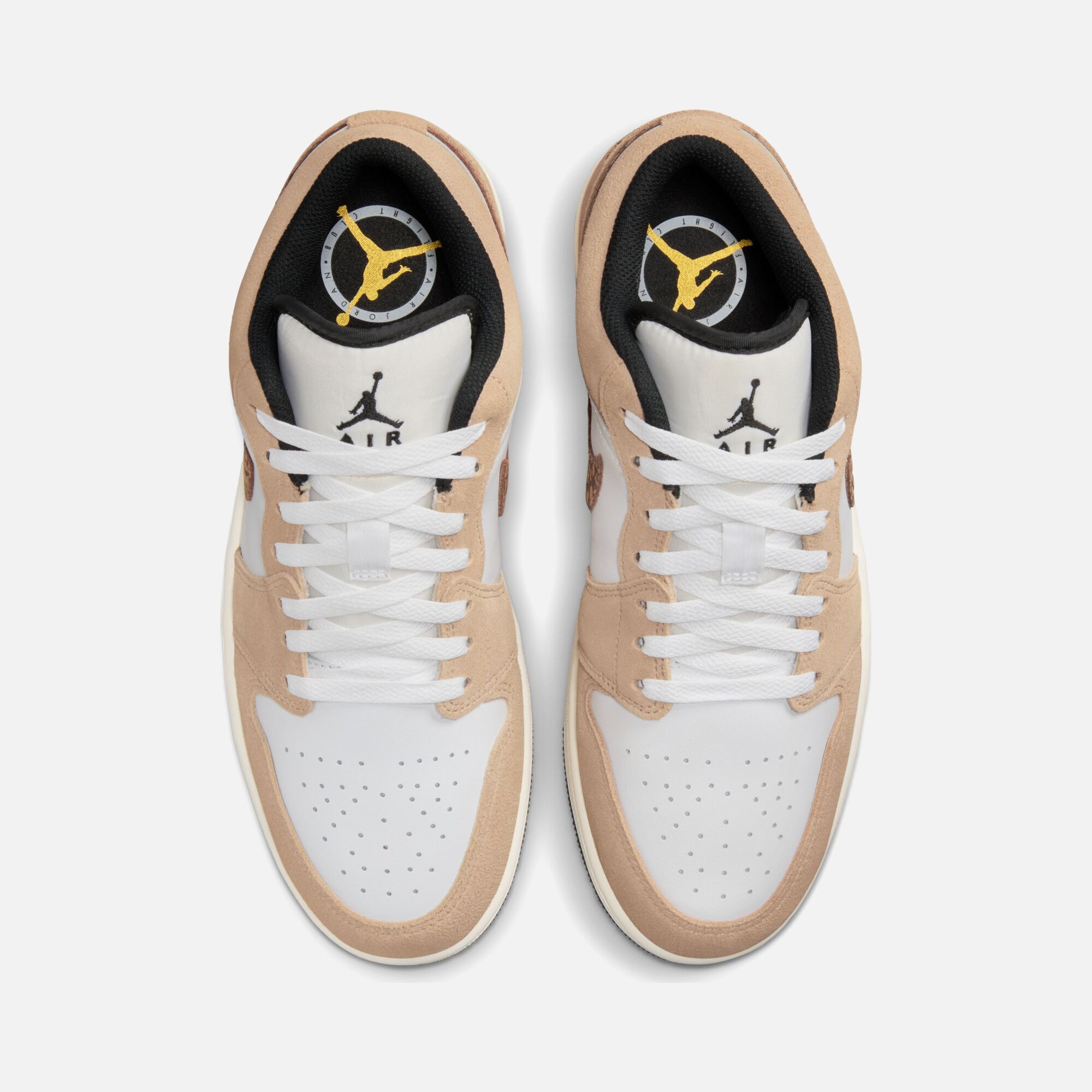 Air Jordan 1 Low SE ''Elephant Printed Swoosh and Gold Jumpman'' Erkek Spor Ayakkabı