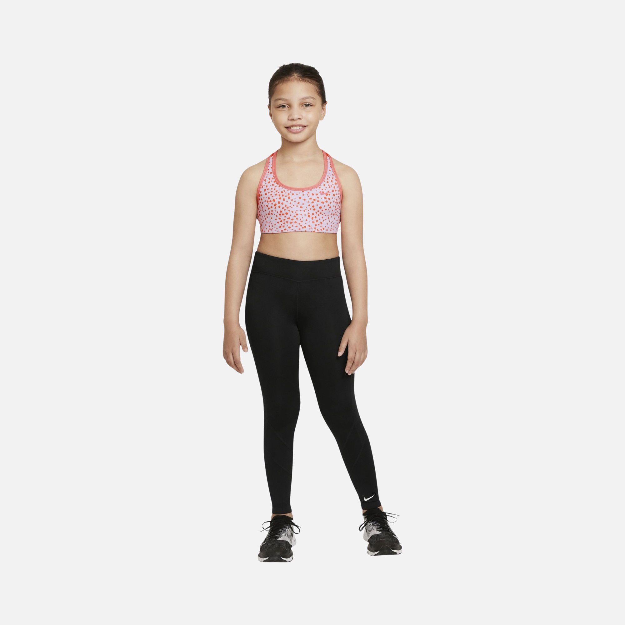 Nike Dri-Fit Swoosh Animal Printed Reversible Light Support (Girls') Çocuk Bra