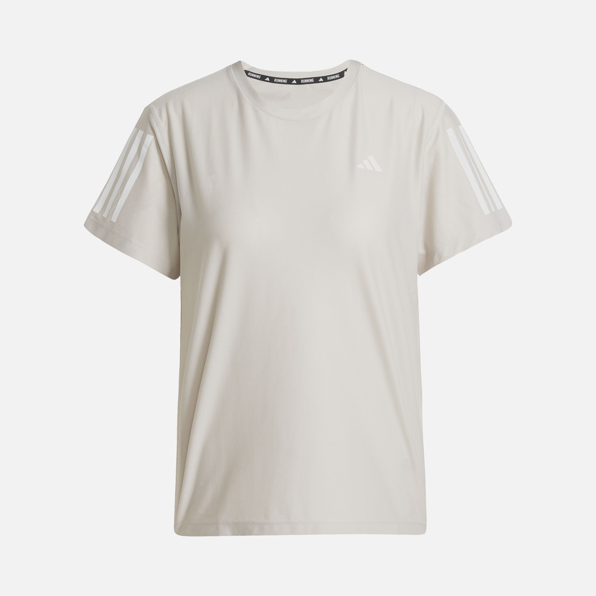 adidas AEROREADY Run Own The 3-Stripes Crew Neck Running Short-Sleeve Kadın Tişört