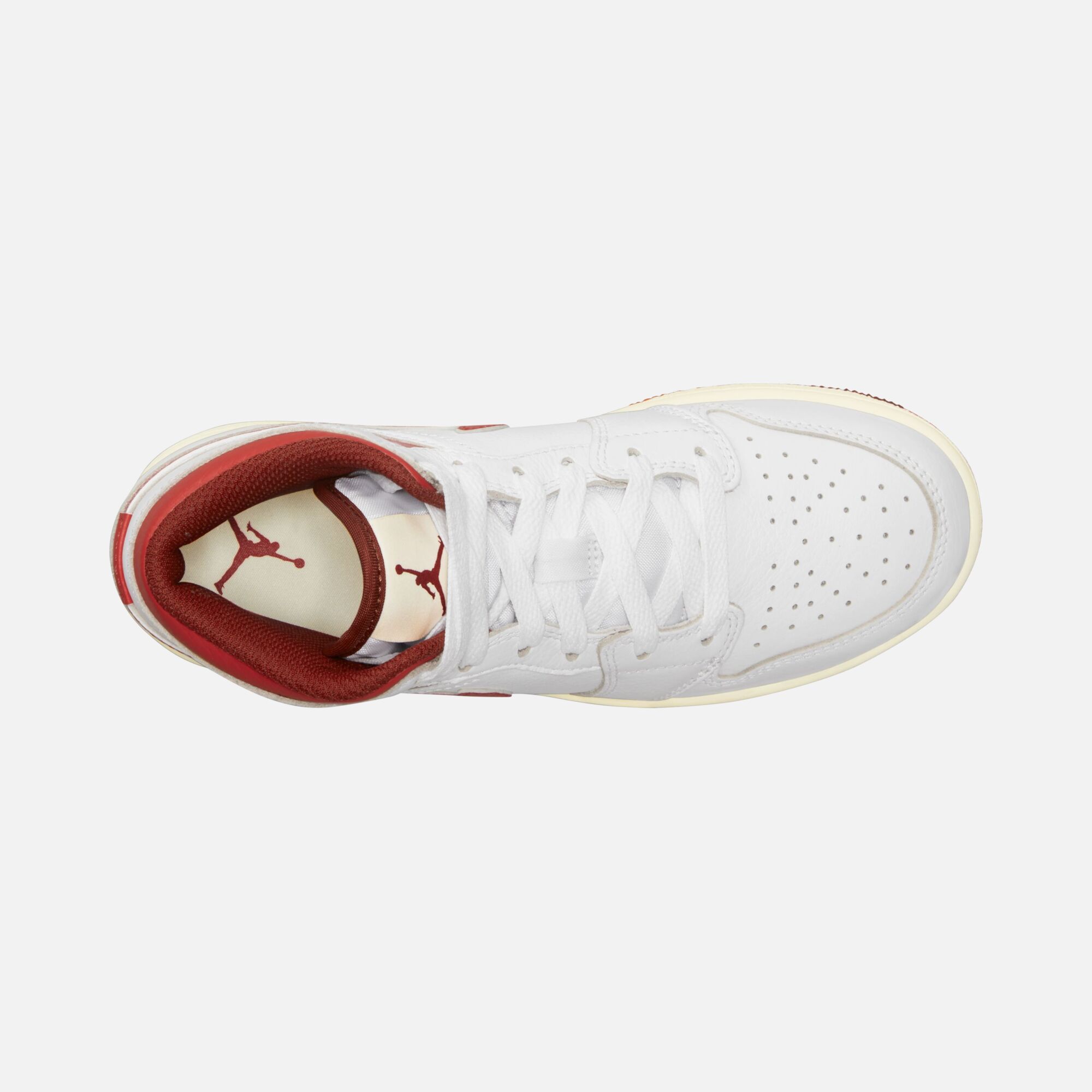 Nike Air Jordan 1 Mid SE ''White Dune Red'' (GS) Spor Ayakkabı