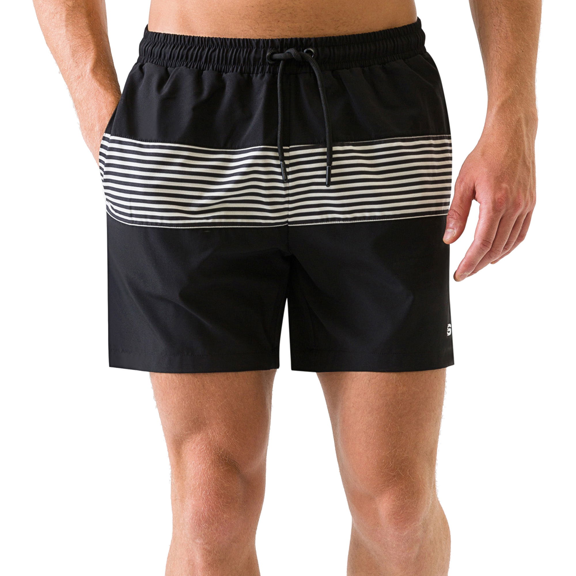 Skechers Colorblock Stripe Print Erkek Şort Mayo