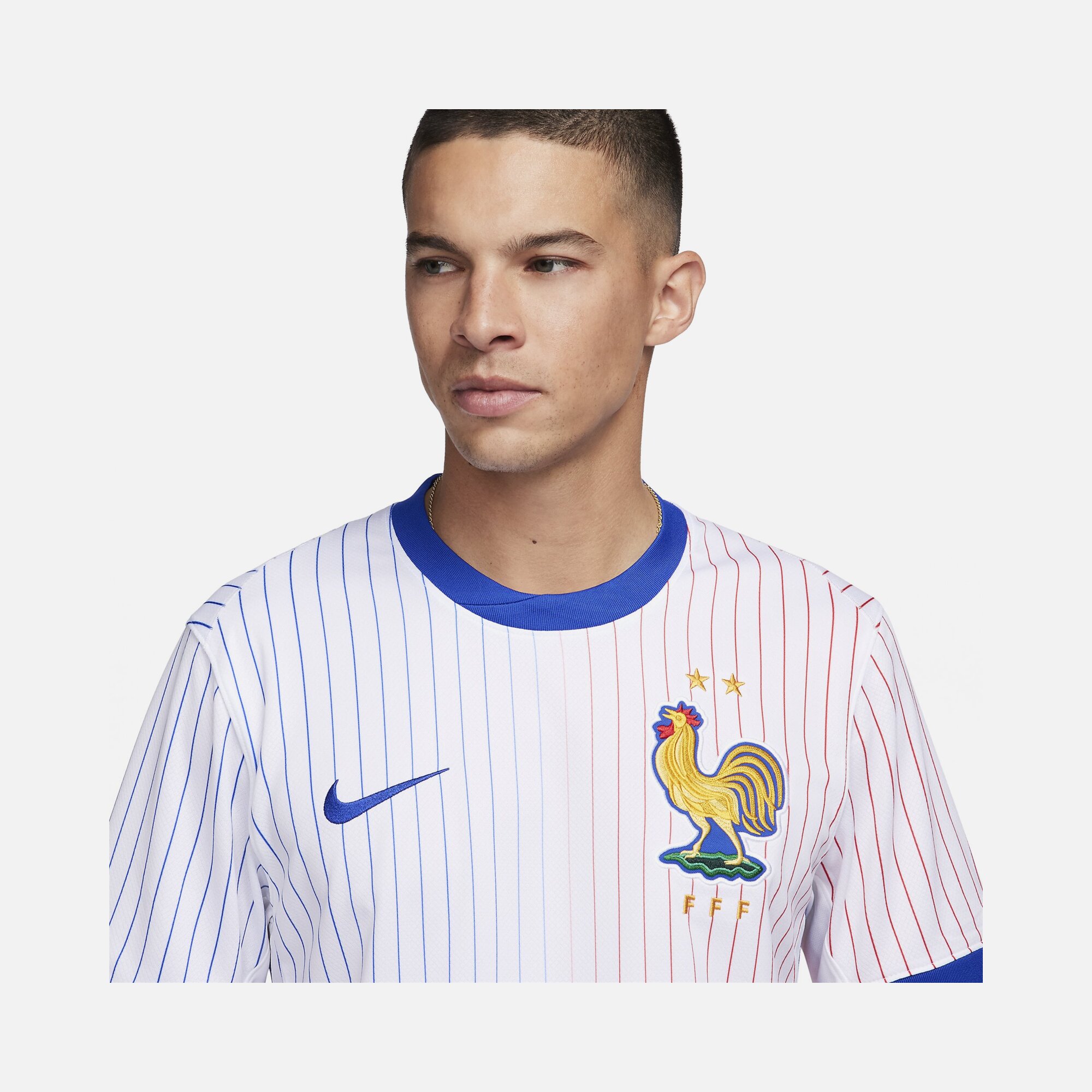 Nike France 2024-2025 Stadyum Deplasman Short-Sleeve Erkek Forma