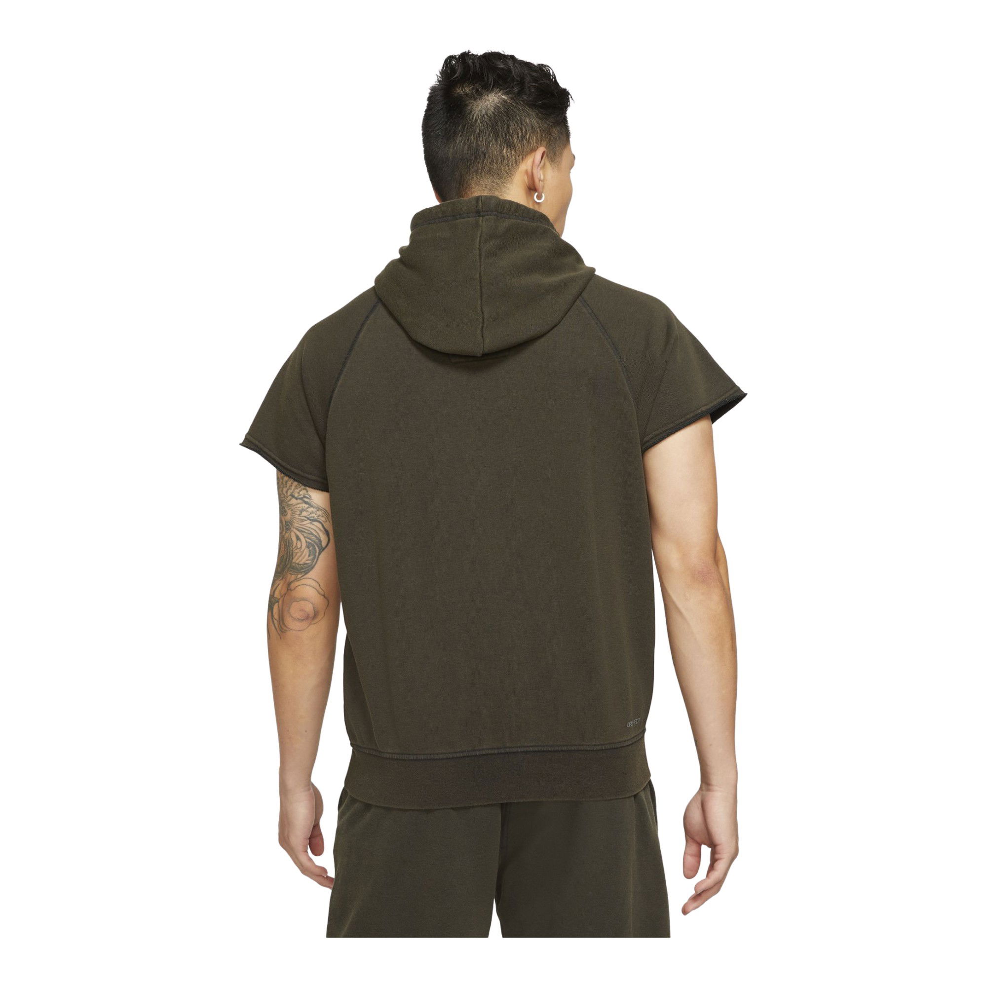 Nike Jordan Dri-Fit Zion Cutoff Short-Sleeve Hoodie Erkek Sweatshirt