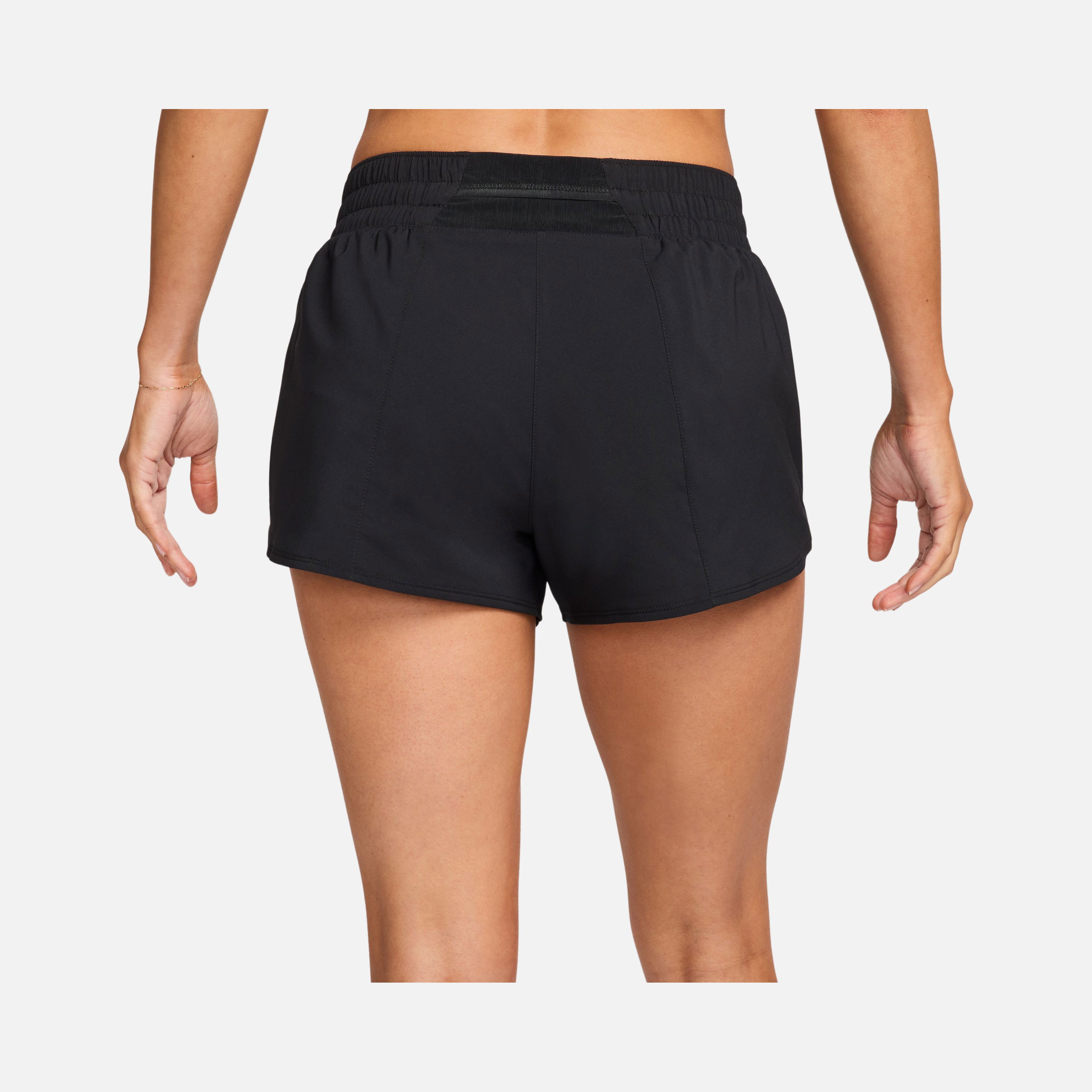 Nike One Dri-Fit Swoosh Graphic Mid-Rise Brief-Lined Running Kadın Şort