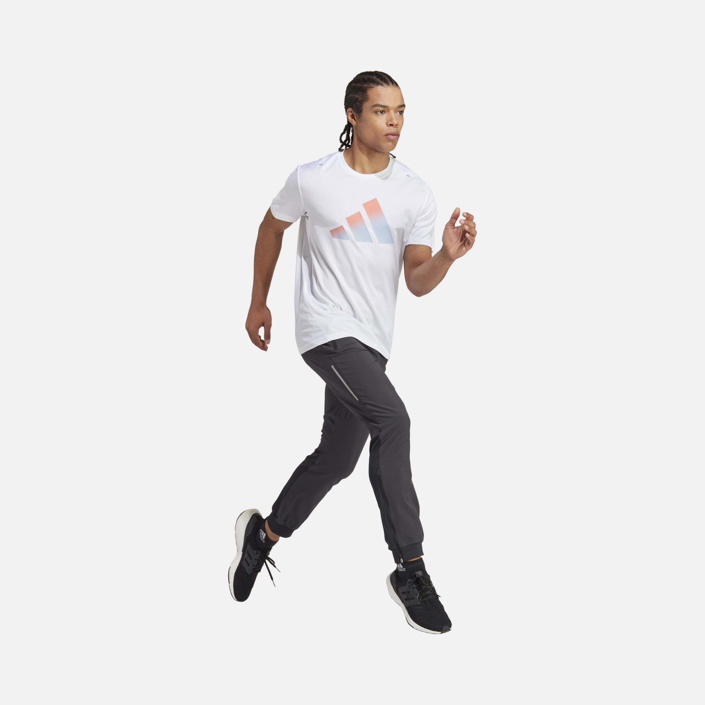 adidas Run Icons 3 Bar Logo Short-Sleeve Erkek Tişört