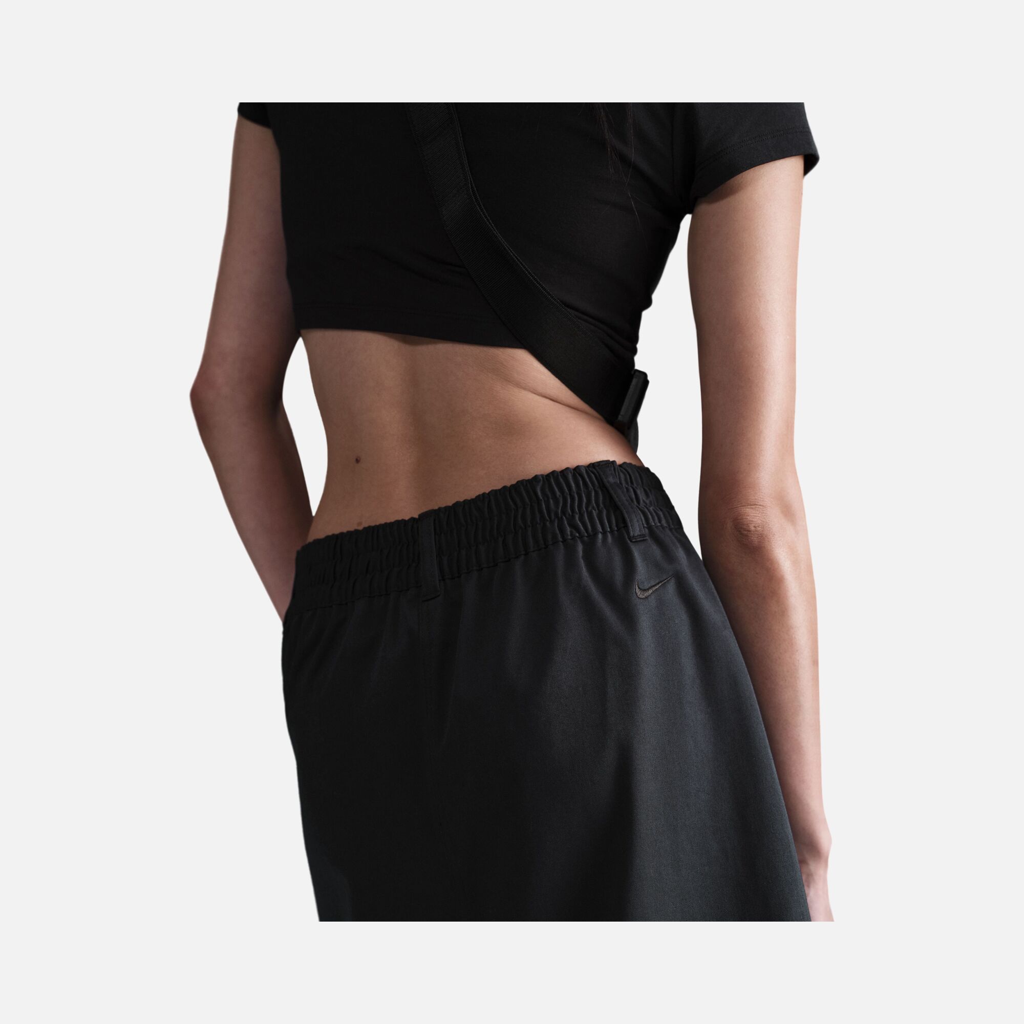 Nike Sportswear Collection Twill Ribbed Fabric Slit Long Kadın Etek